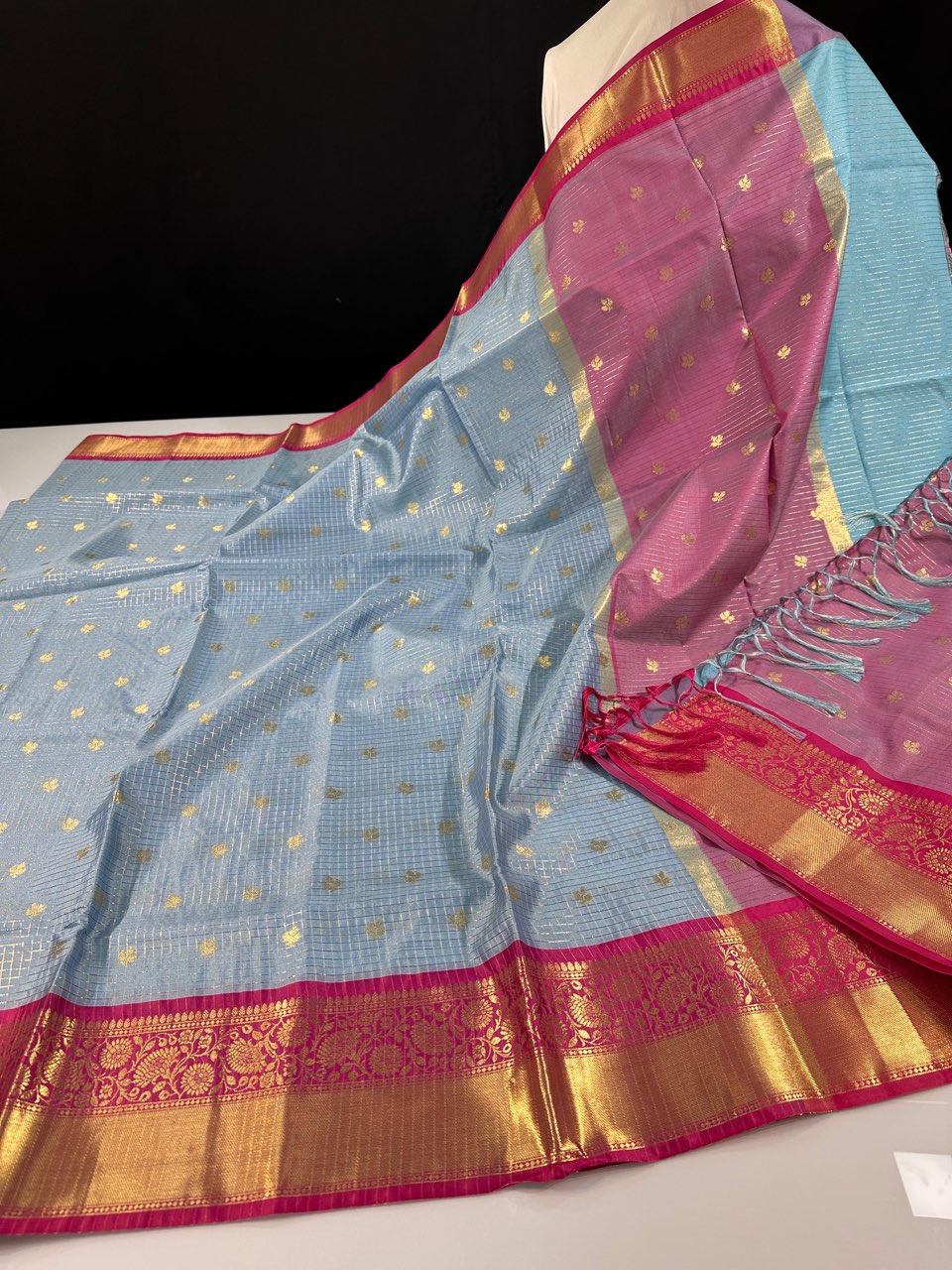 Classic Semi Gadwal Check Sarees