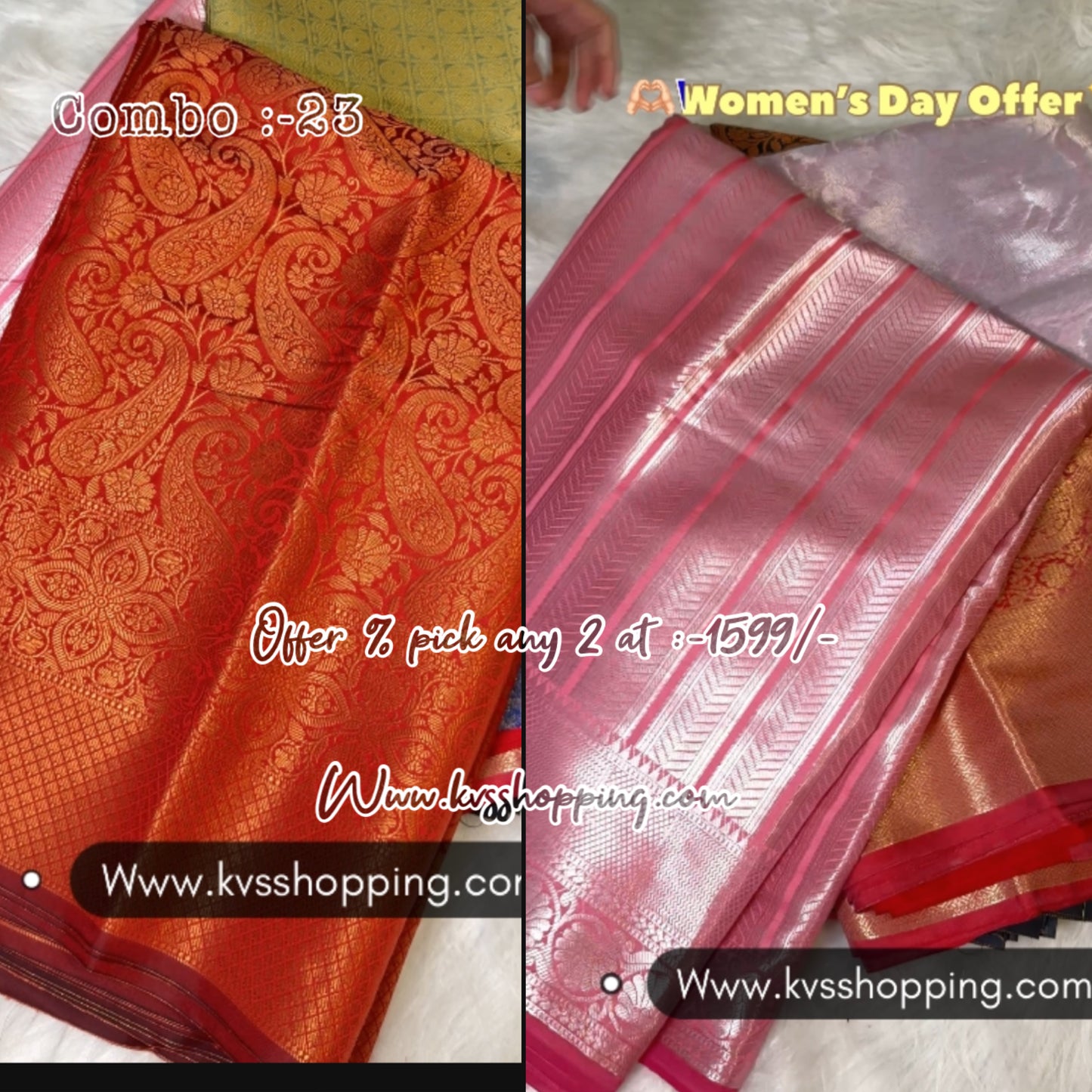 Pick any 2 Sareea at 1599/- Banarasi
