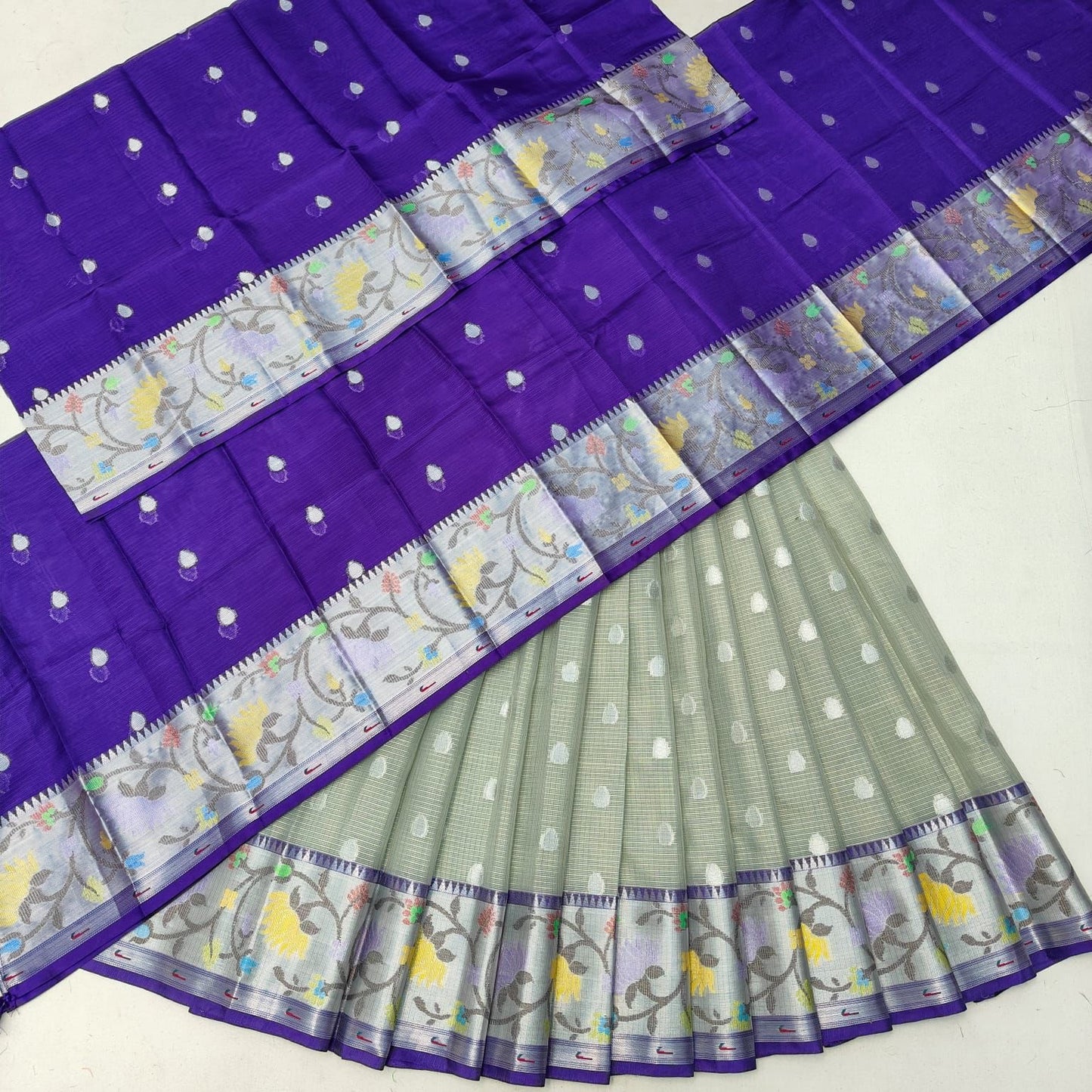 Kota Weaving Half Sarees/ Unstitched Lehengas