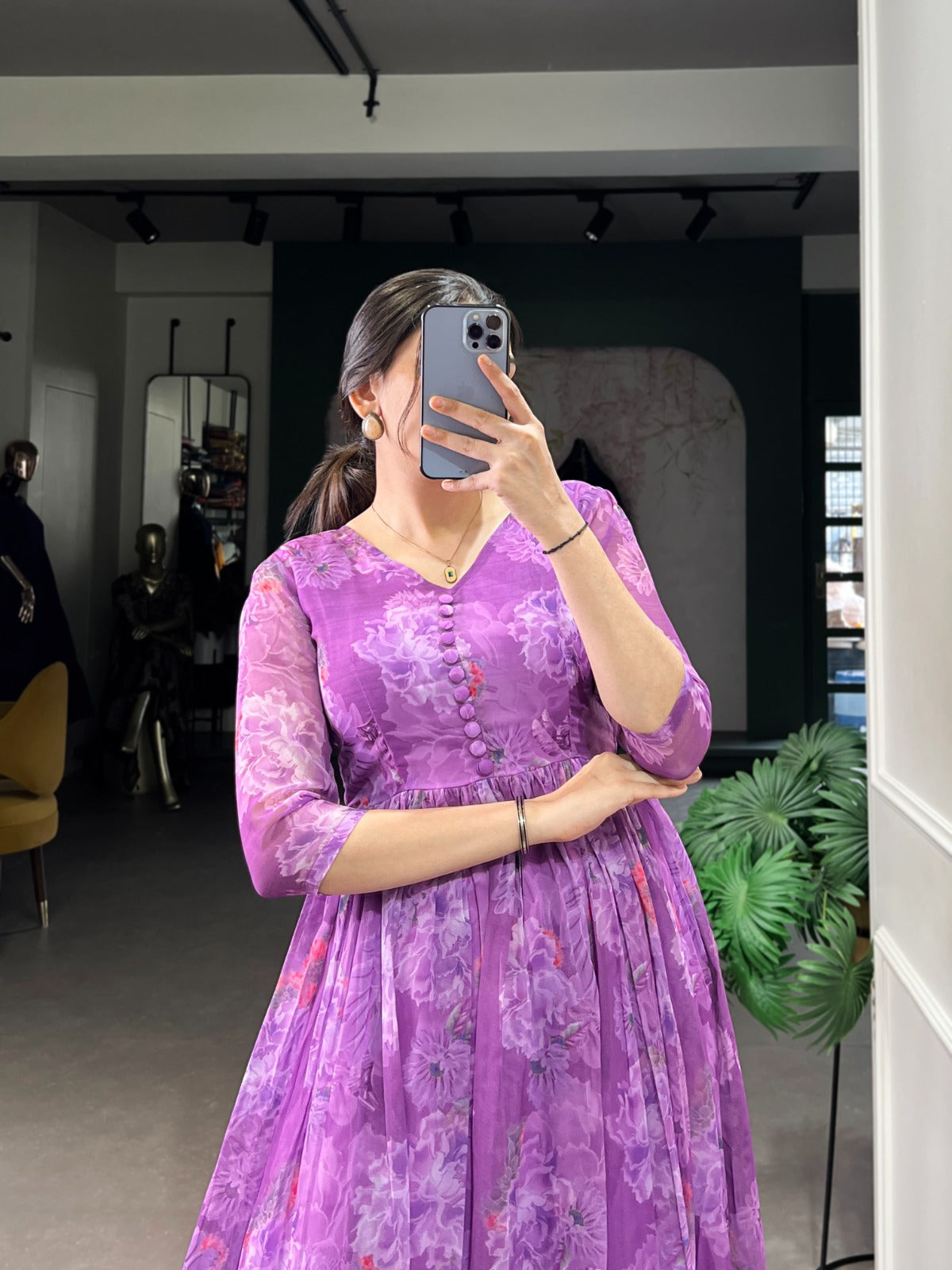 Georgette Floral Gowns for summer