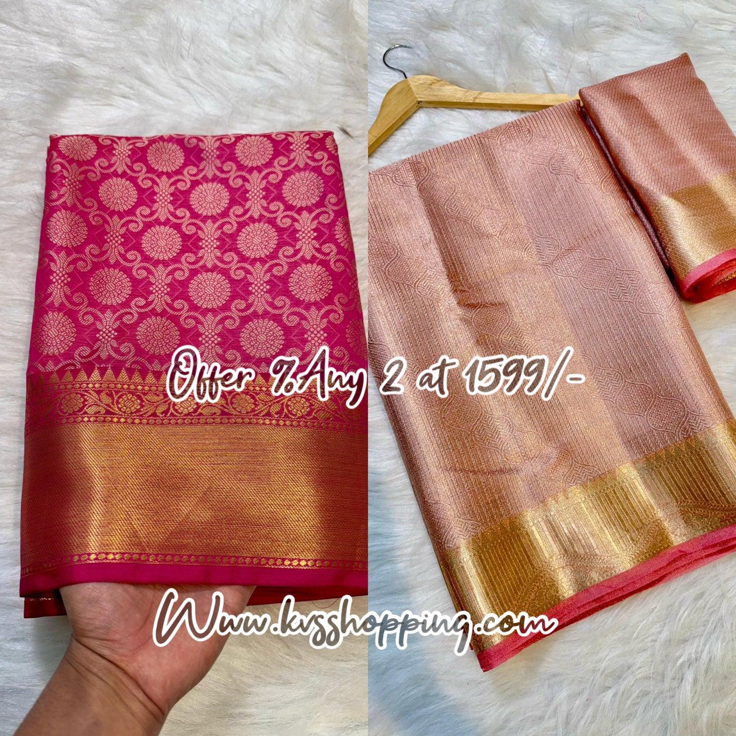 Pick any 2 Sareea at 1599/- Banarasi