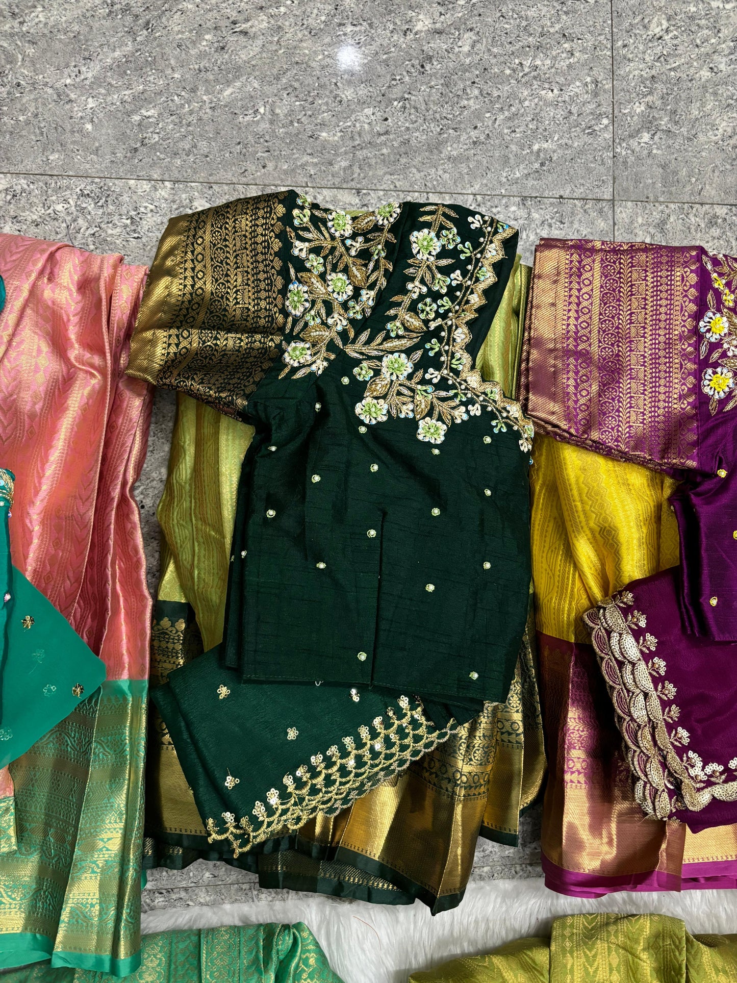 Kanchipuram Maggam work Lehenga sets