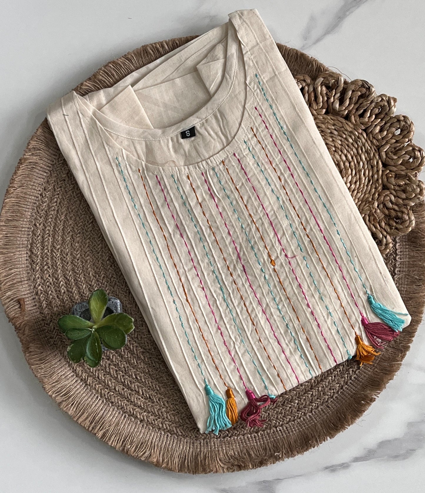 Embroidery Office wear kurtis