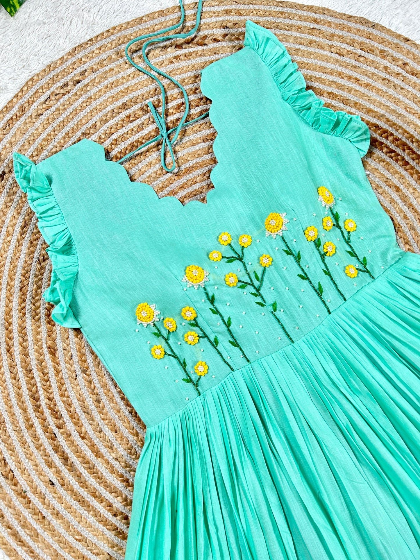 Mull mull maggam work gowns