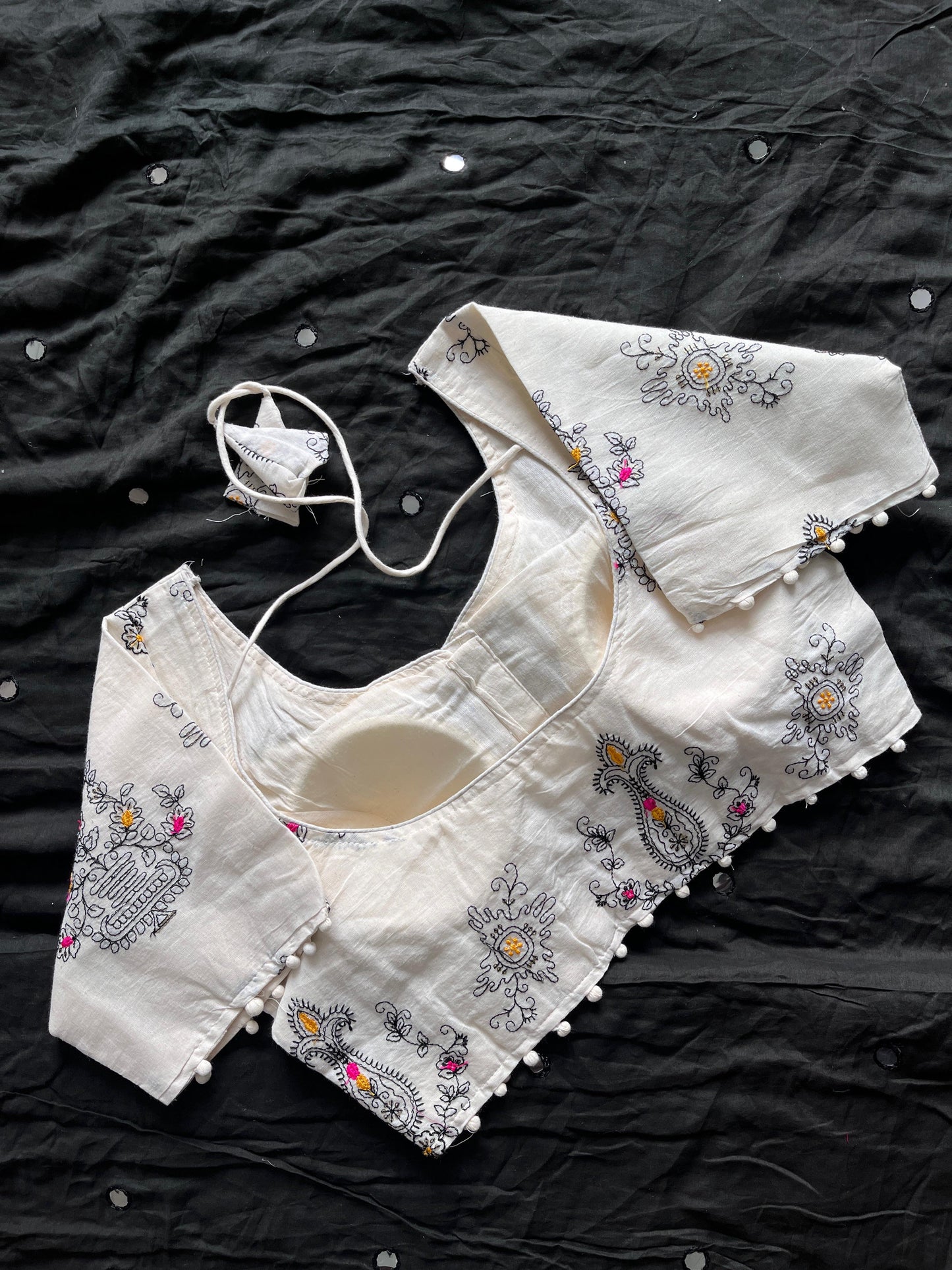 Khadi Cotton Saree with Desginer Stitched Blouse