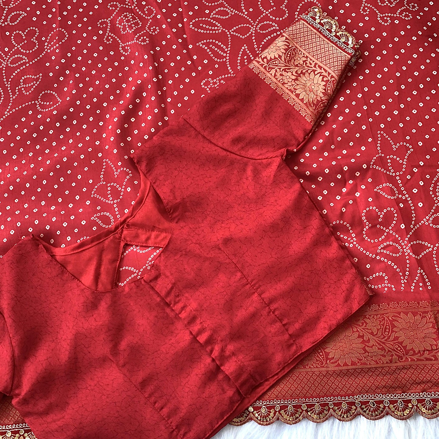 Dola silk Desginer Saree with stitched Blosue