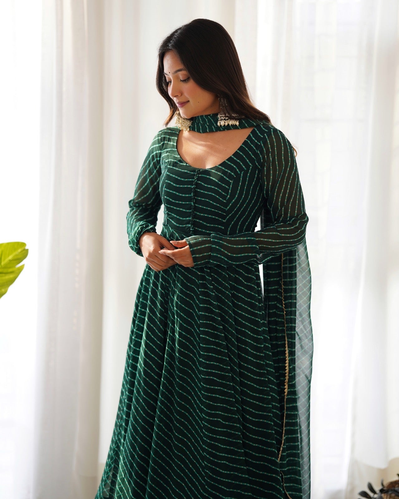 Laheriya Print Gowns fully Stitched