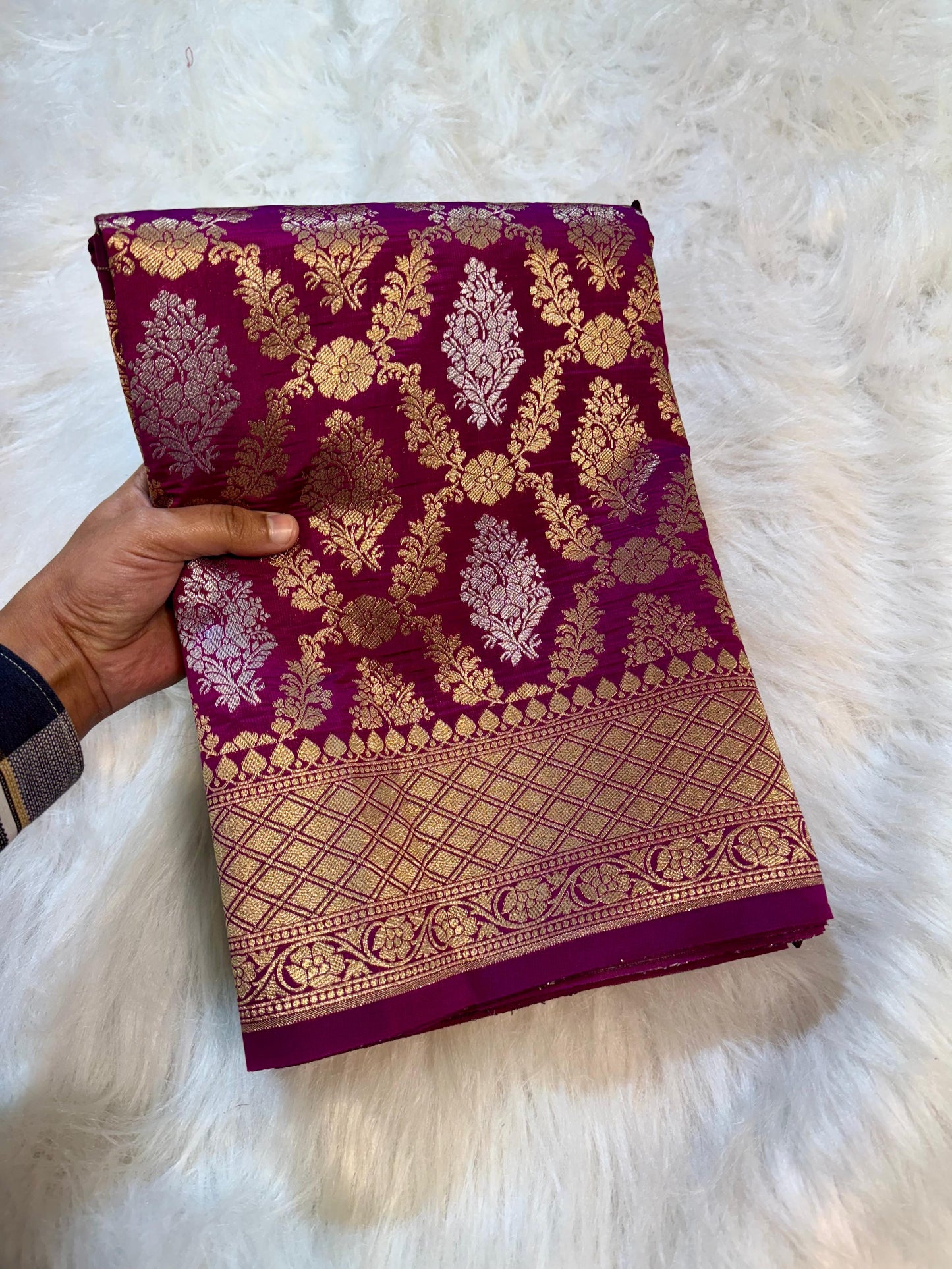 Amabani Mam inspired Banarasi Soft Katan silk