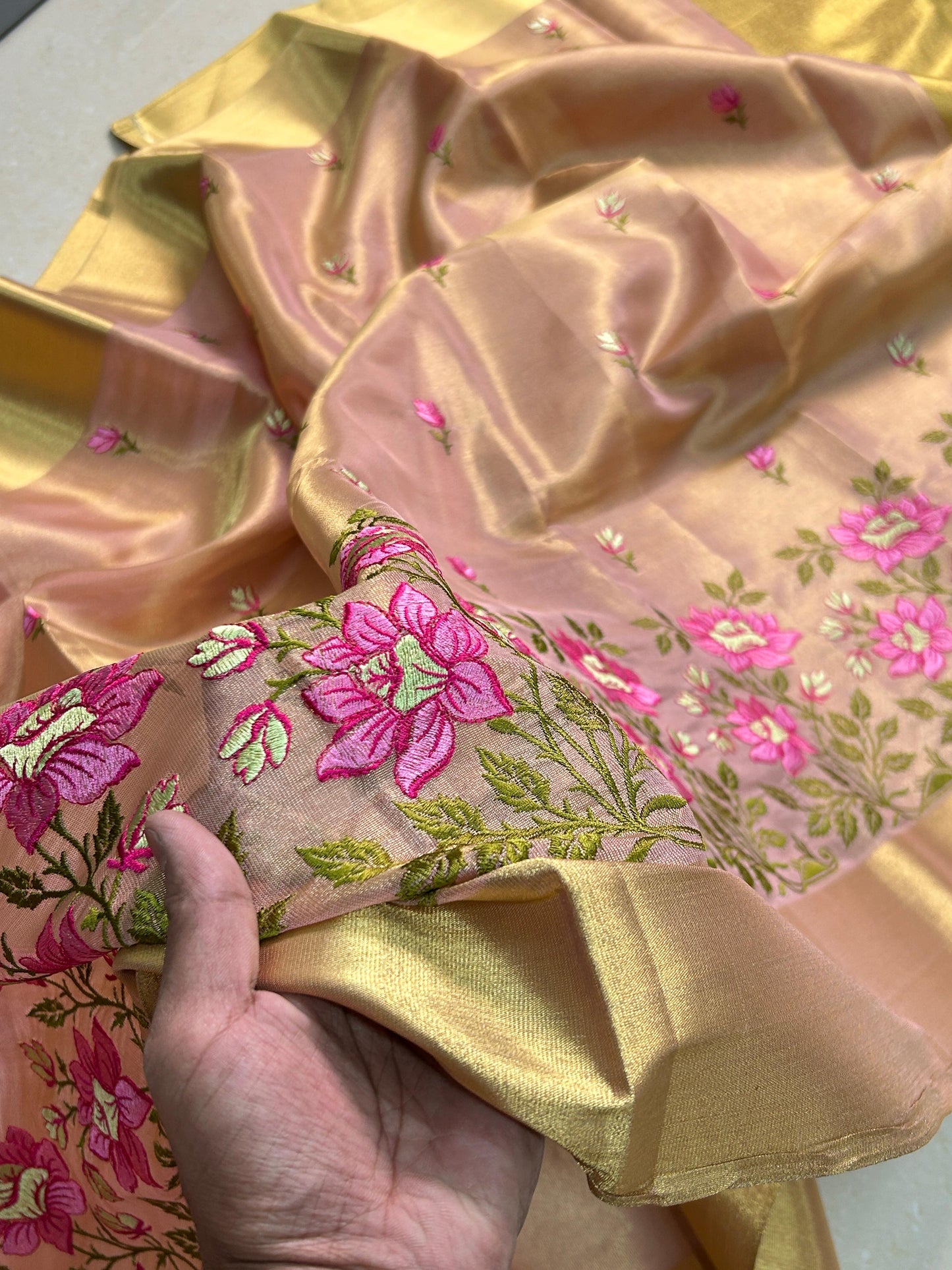 Embroidery Work tissue budget sarees