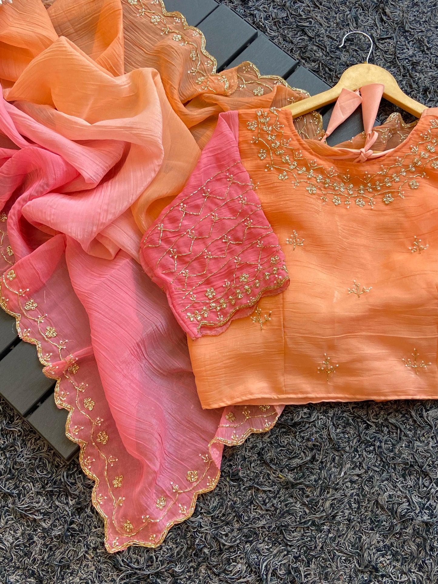 Handcrafted Luxe Stitched Work Blouse Sarees