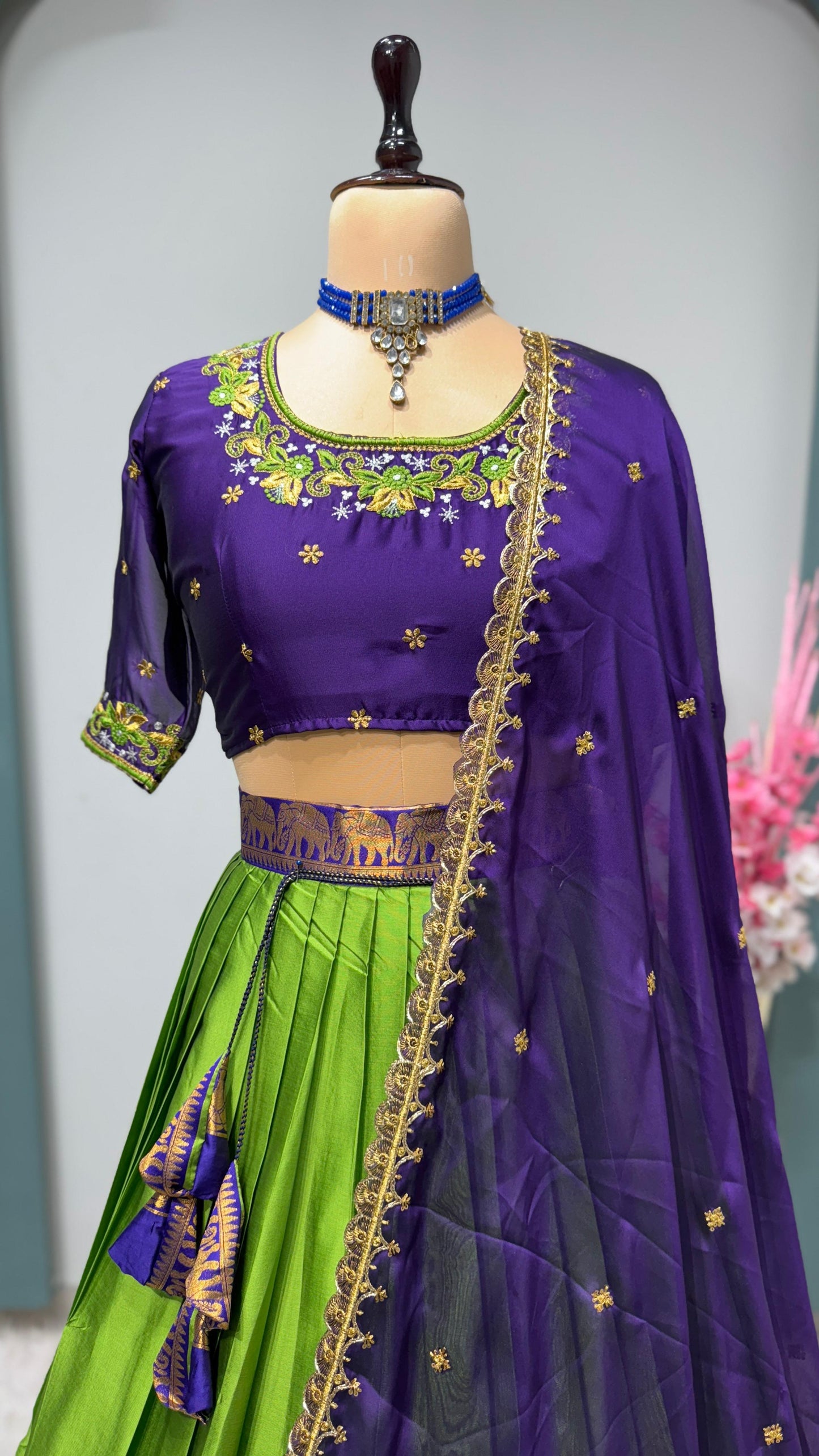 Kanchipuram Fully Work Lehenga