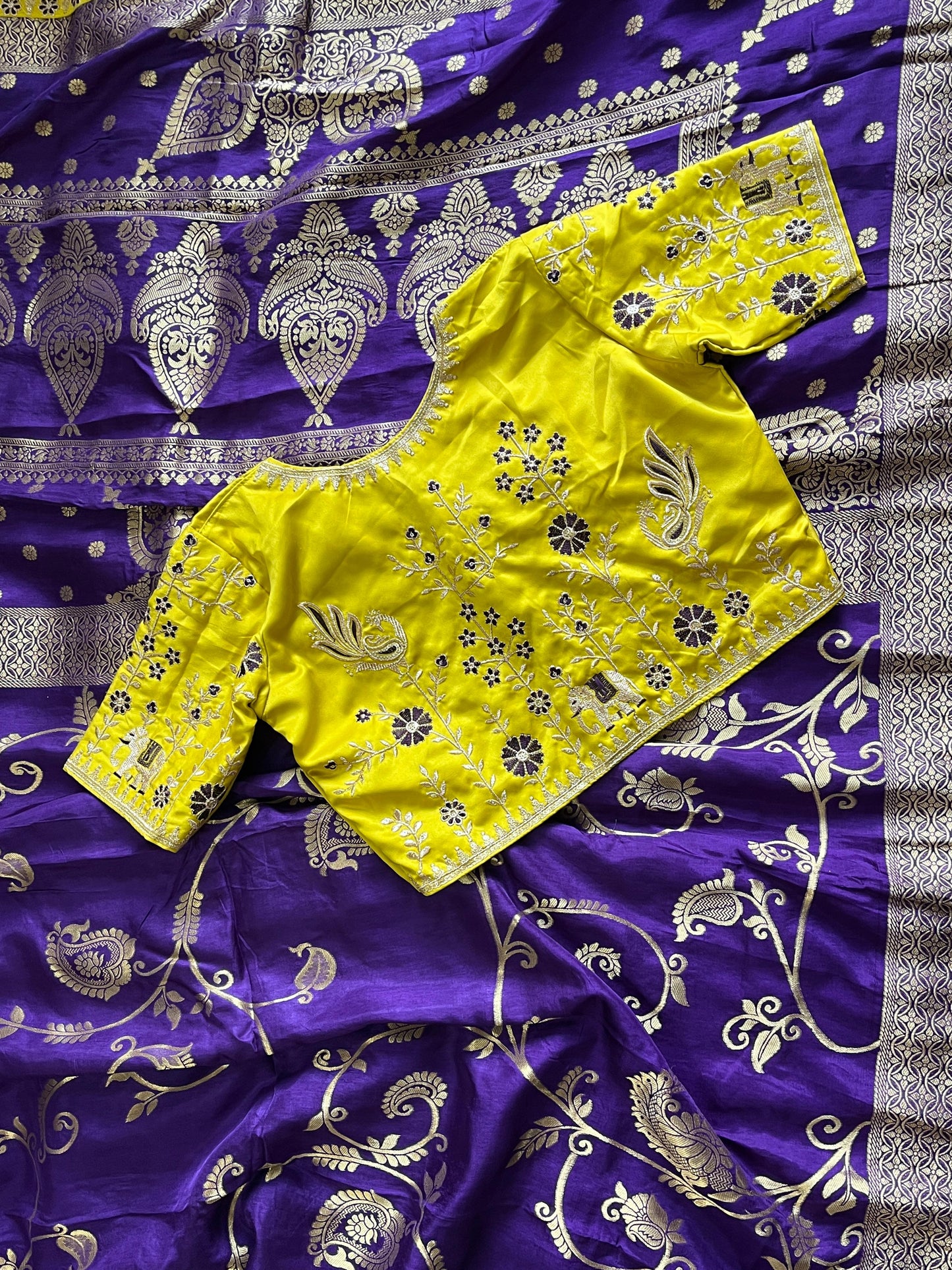 Banarasi Pattu saree with stitched Blouses