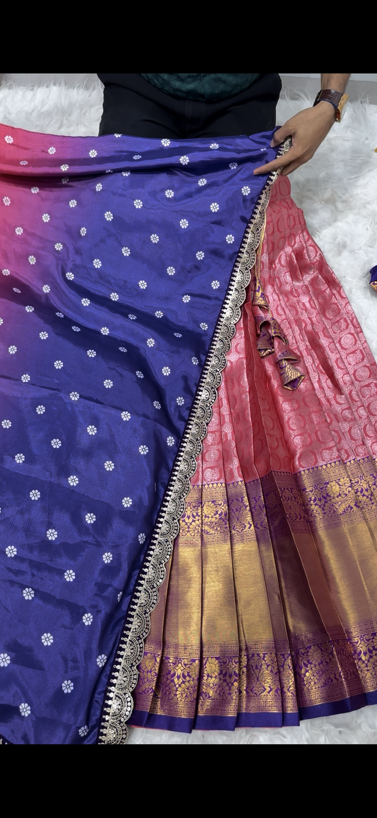 New Duel Shade Kanchipuram Lehenga sets