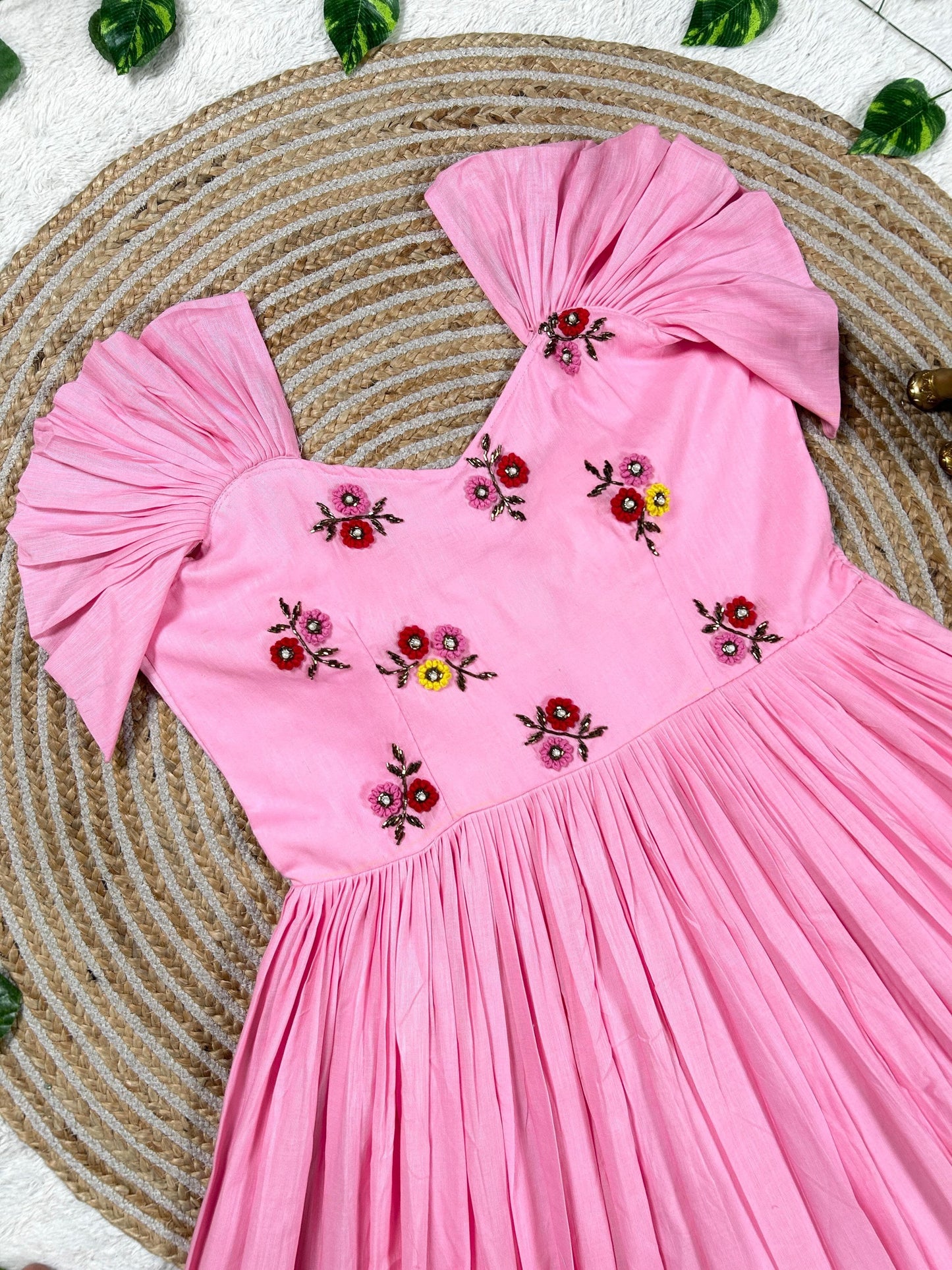 Mull mull maggam work gowns