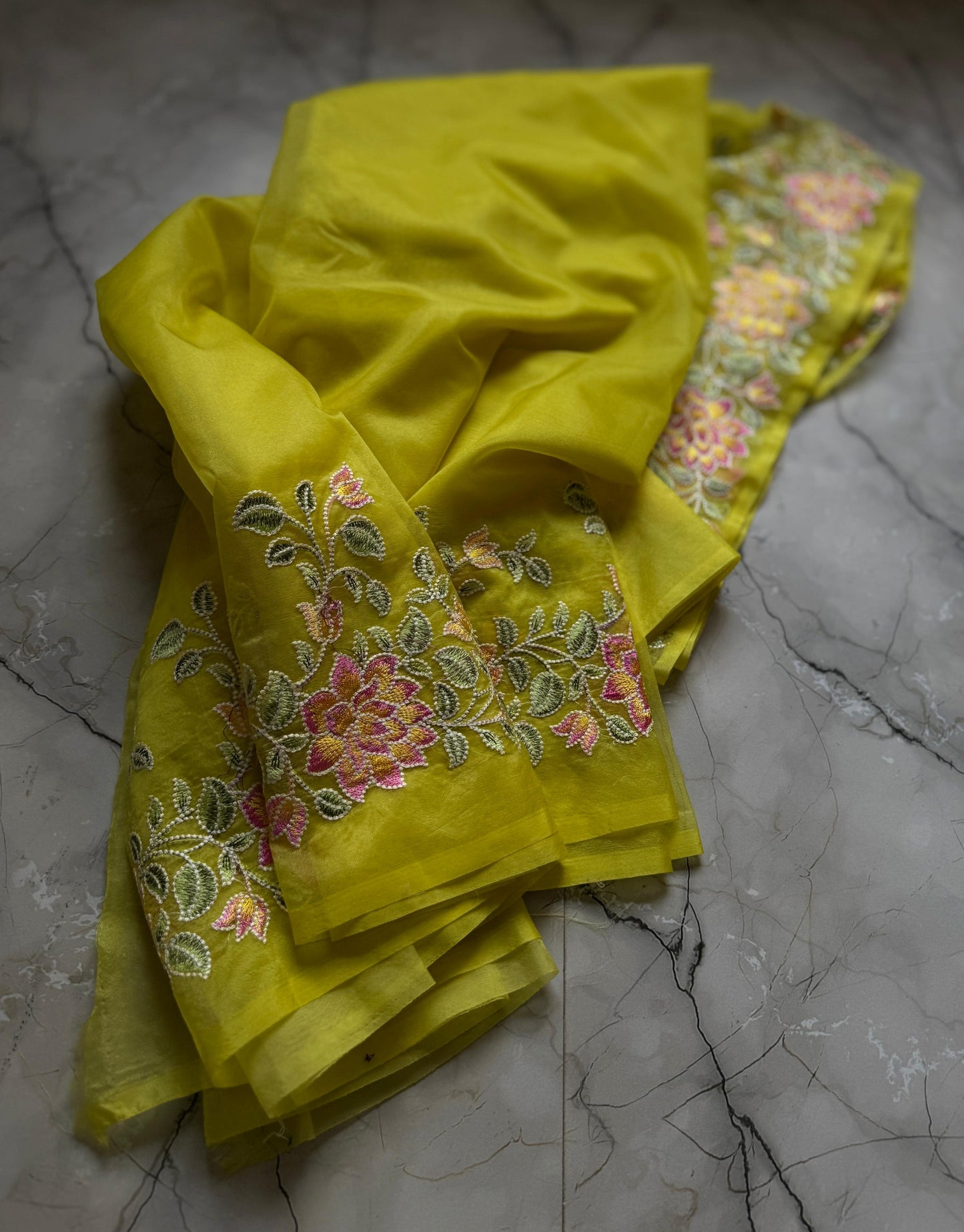 Banarasi Kora organza sarees with embroidery work