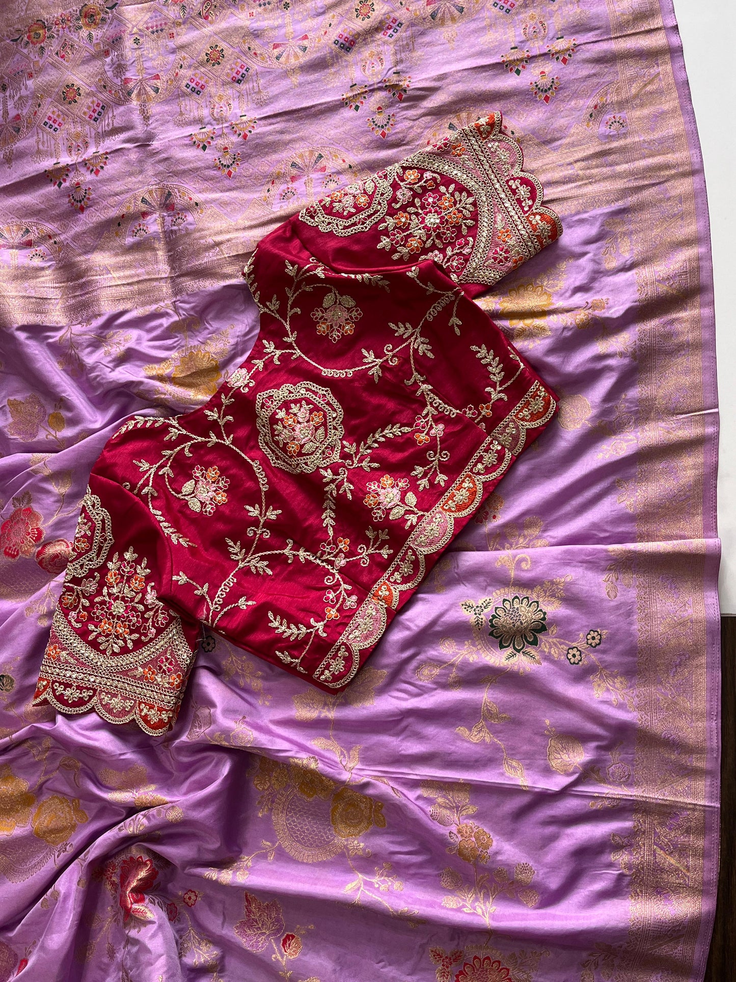 Saree With Stitched Blouse Luxe
