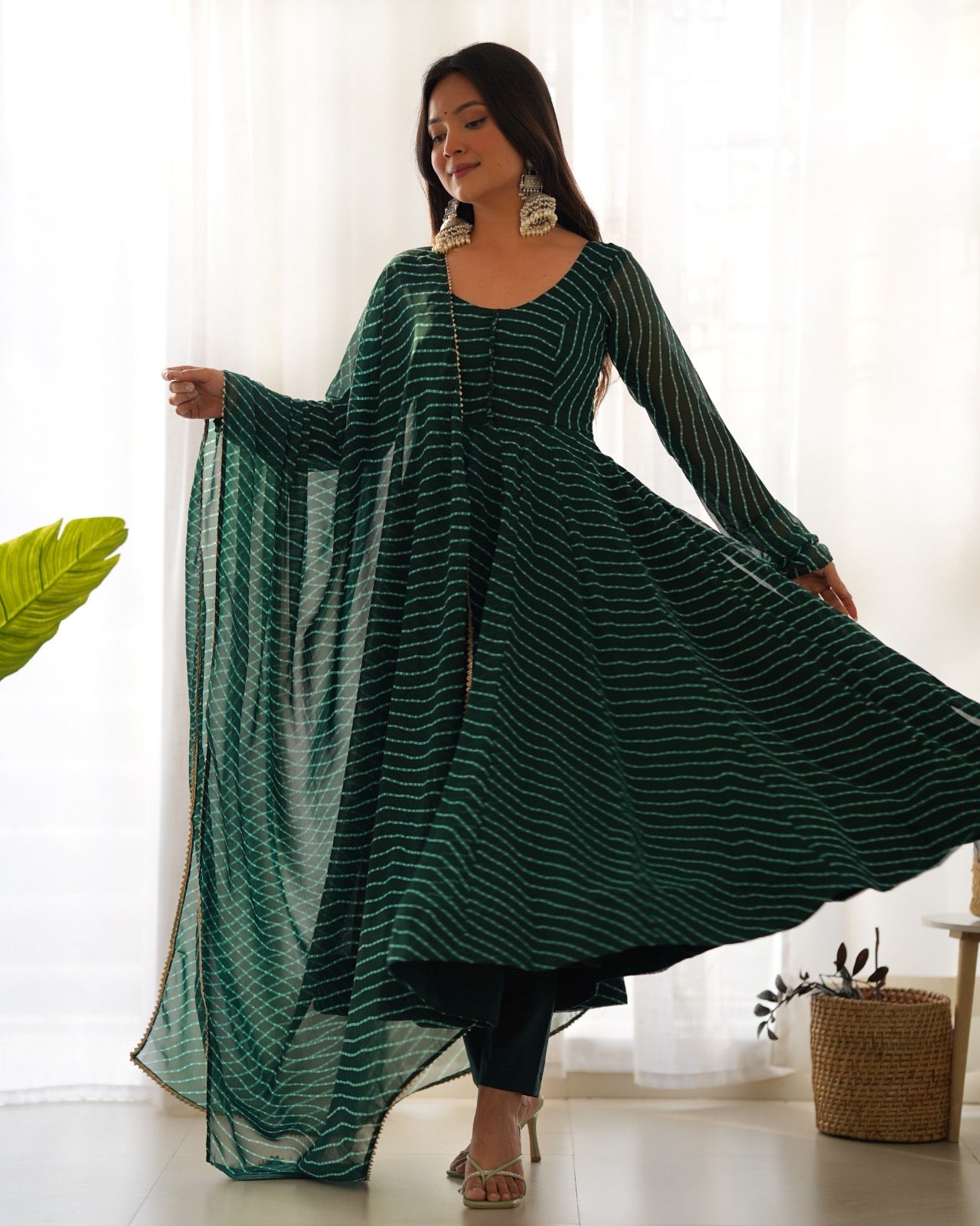 Laheriya Print Gowns fully Stitched