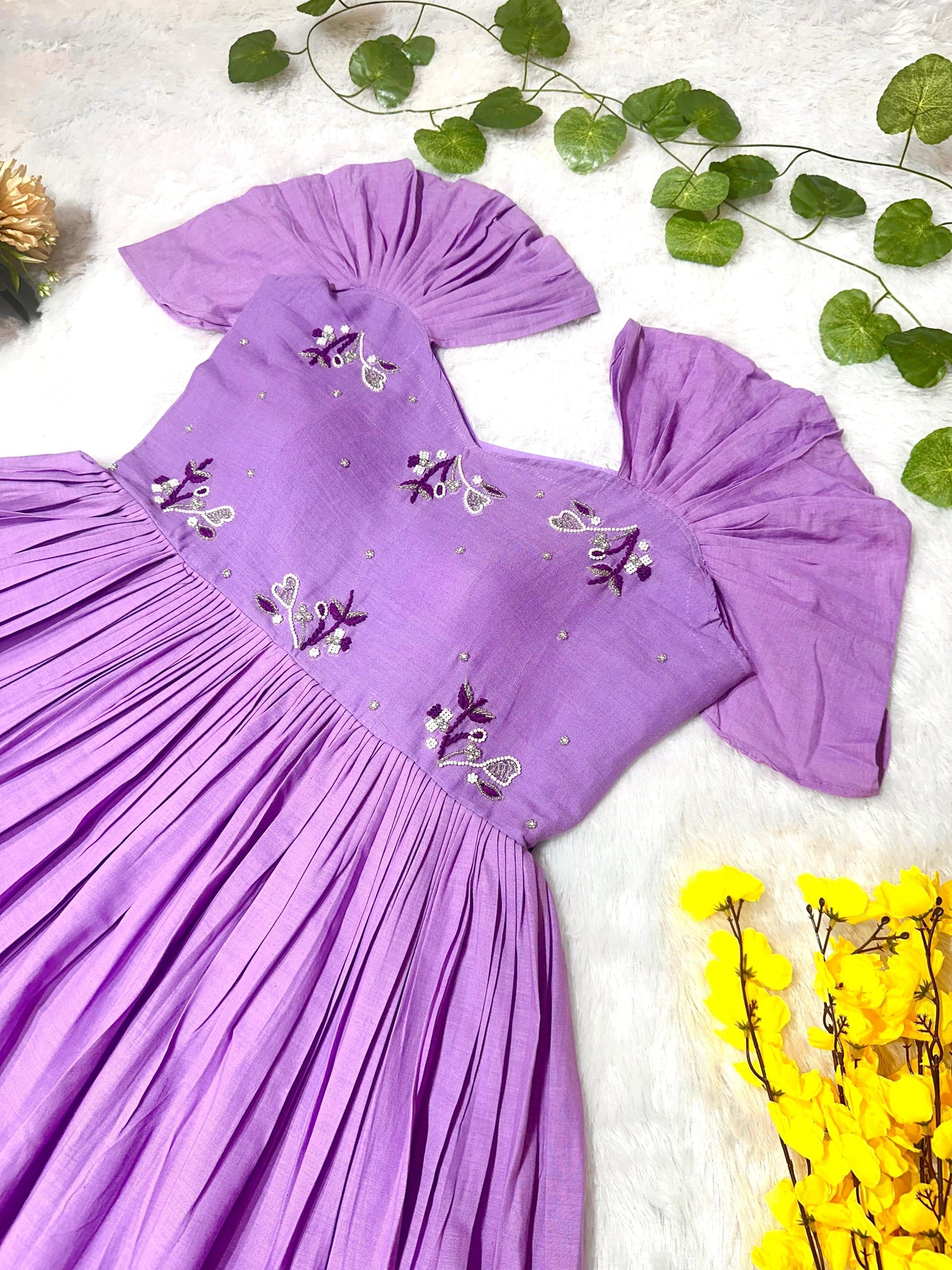 Purple Love Handwork Gowns