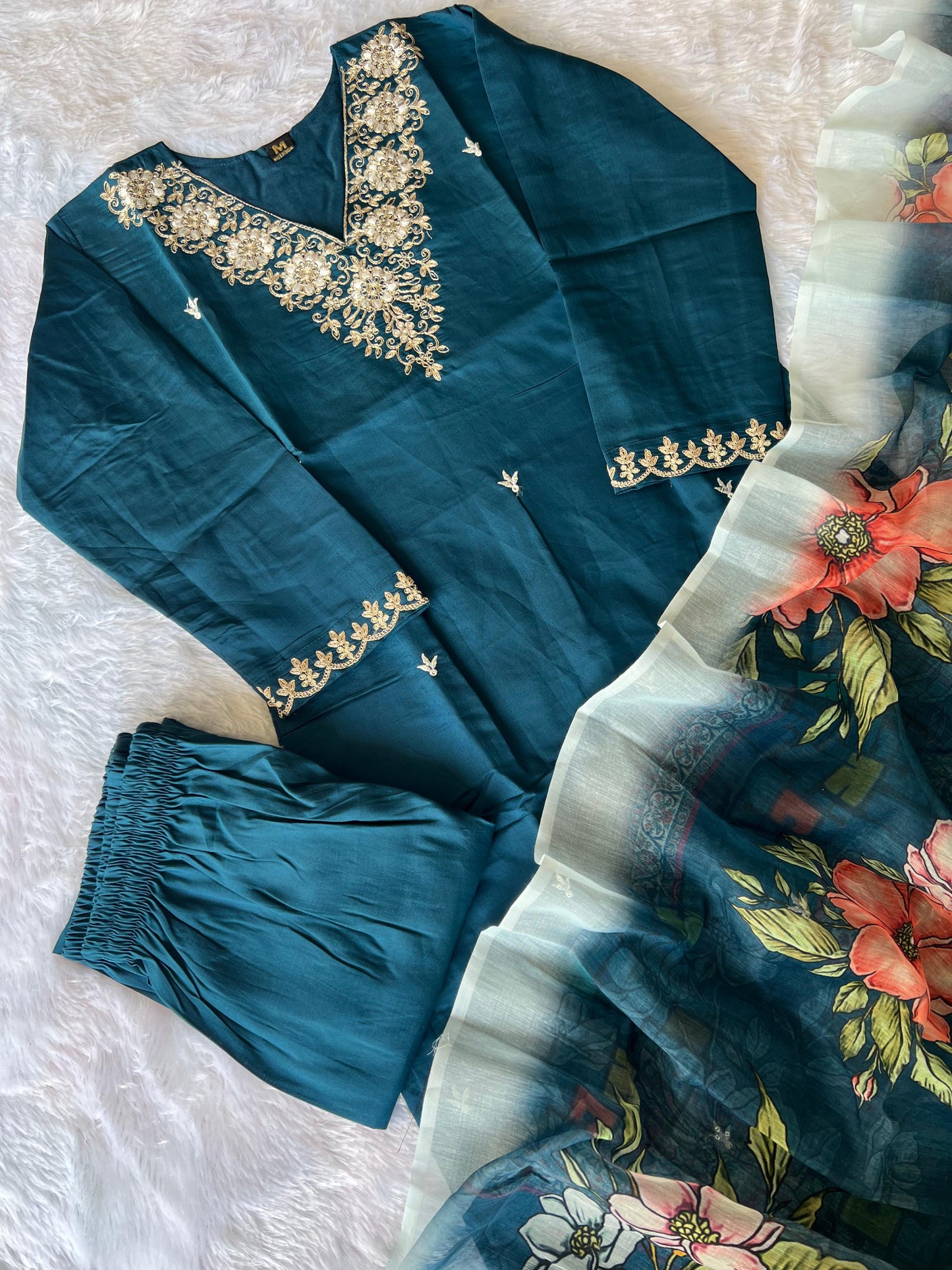3 Pieces Designer Kurti Sets