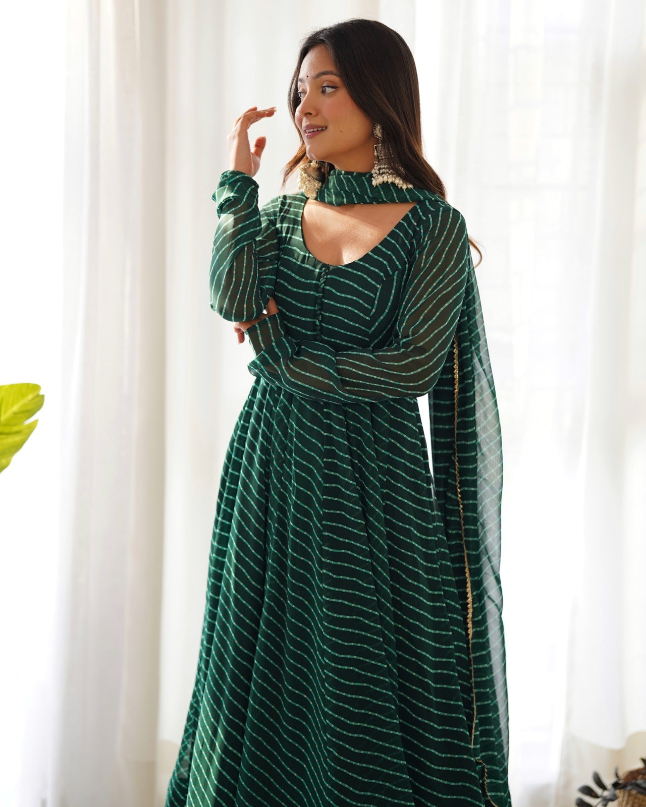 Laheriya Print Gowns fully Stitched