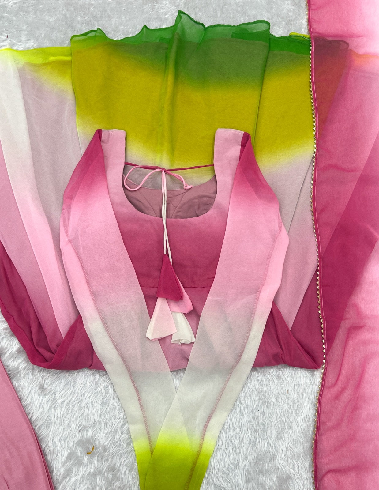 Rainbow Colour Anarkali Gowns