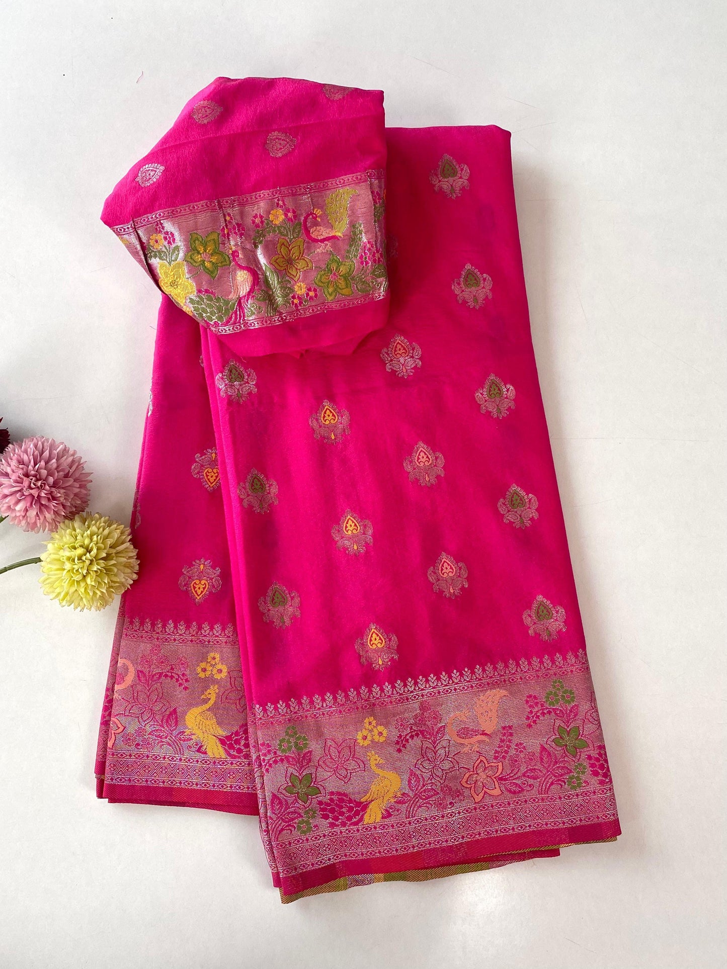 Crape Dola silk with Paithani zari luxe saree