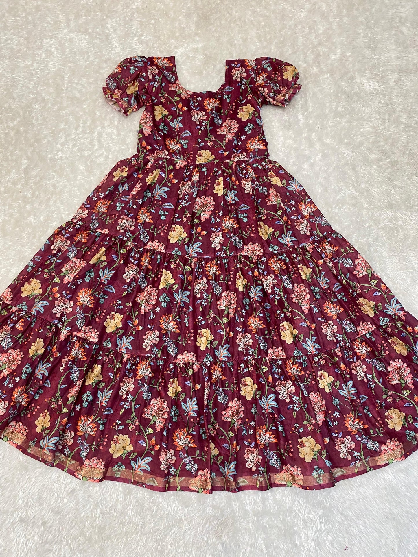 Cotton Silk Printed Gowns