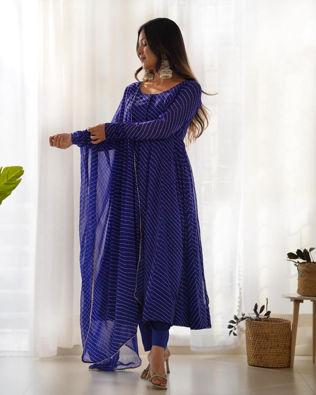 Laheriya Print Gowns fully Stitched
