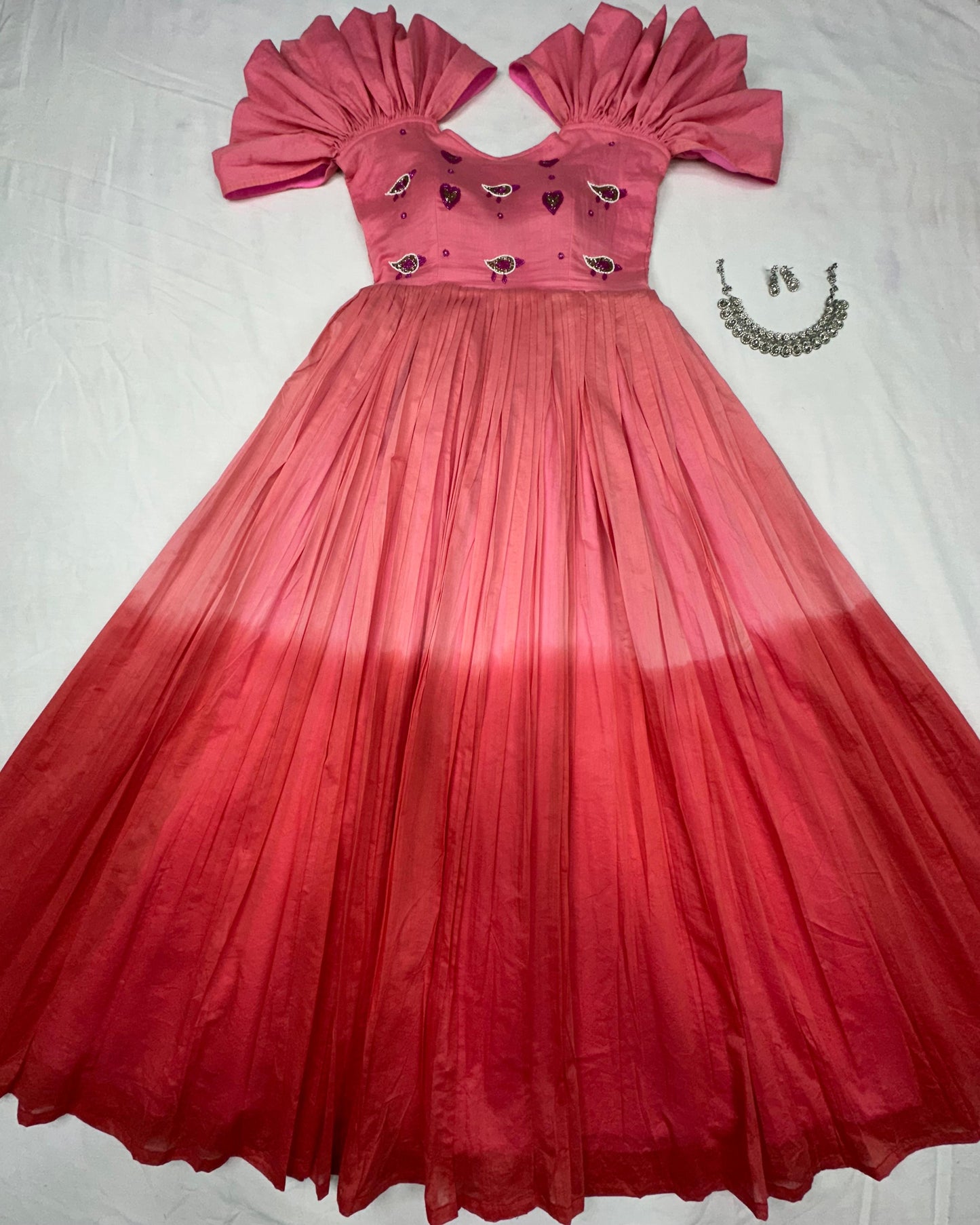 Duel shade handwork gowns