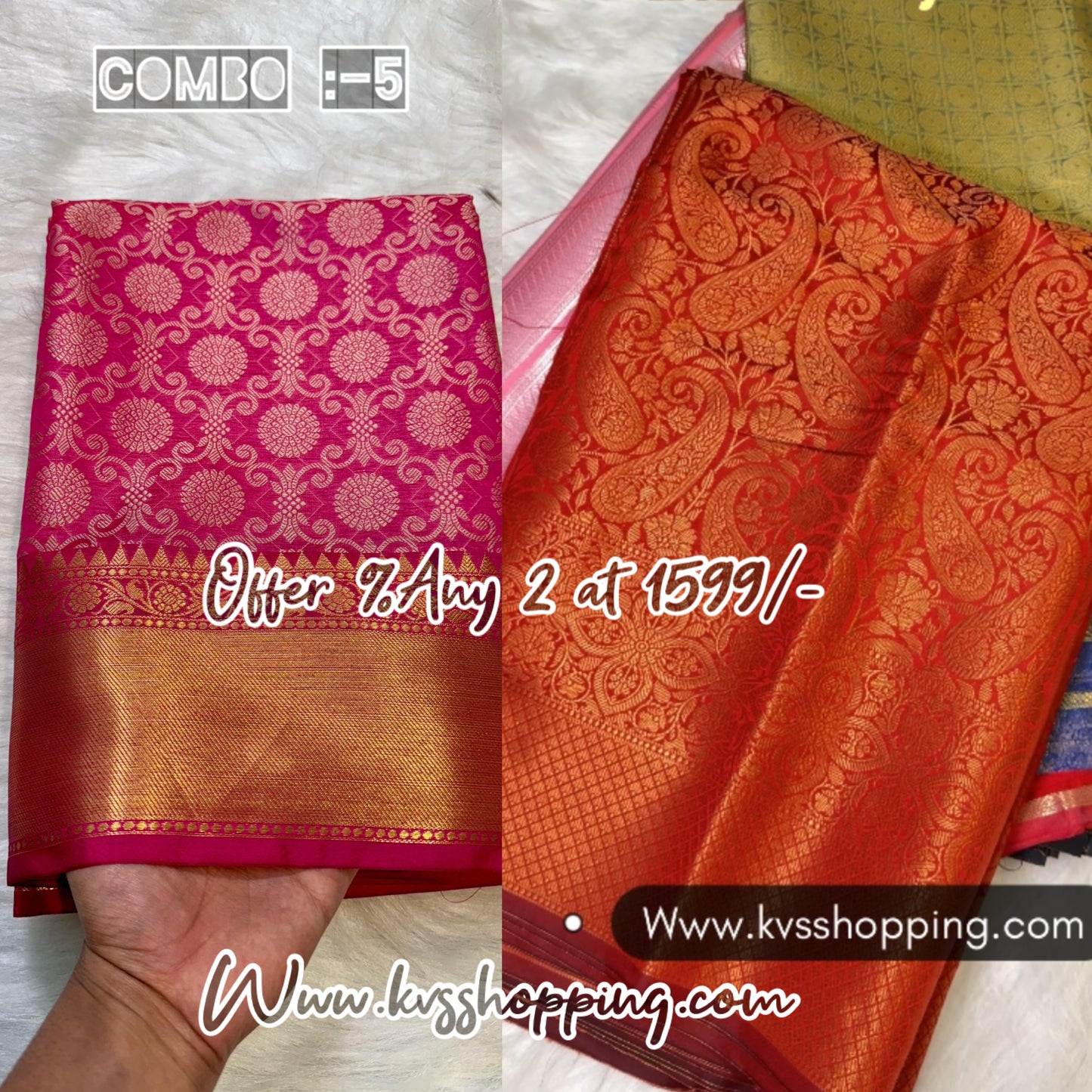 Pick any 2 Sareea at 1599/- Banarasi