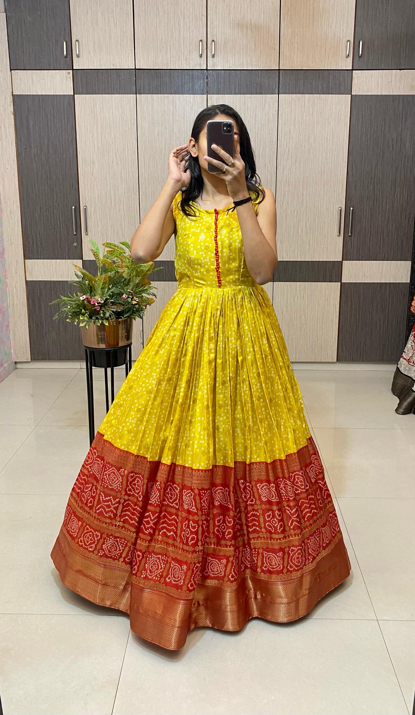 Ikkat 2 in one long gowns