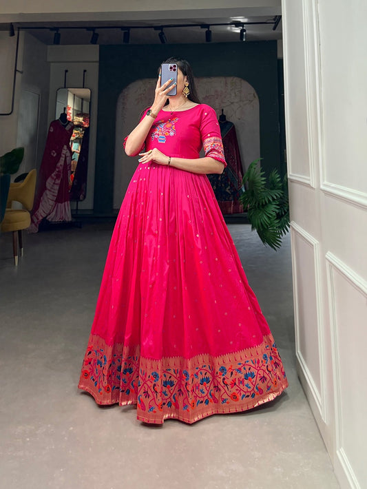 Paithani Gown for Ugadi