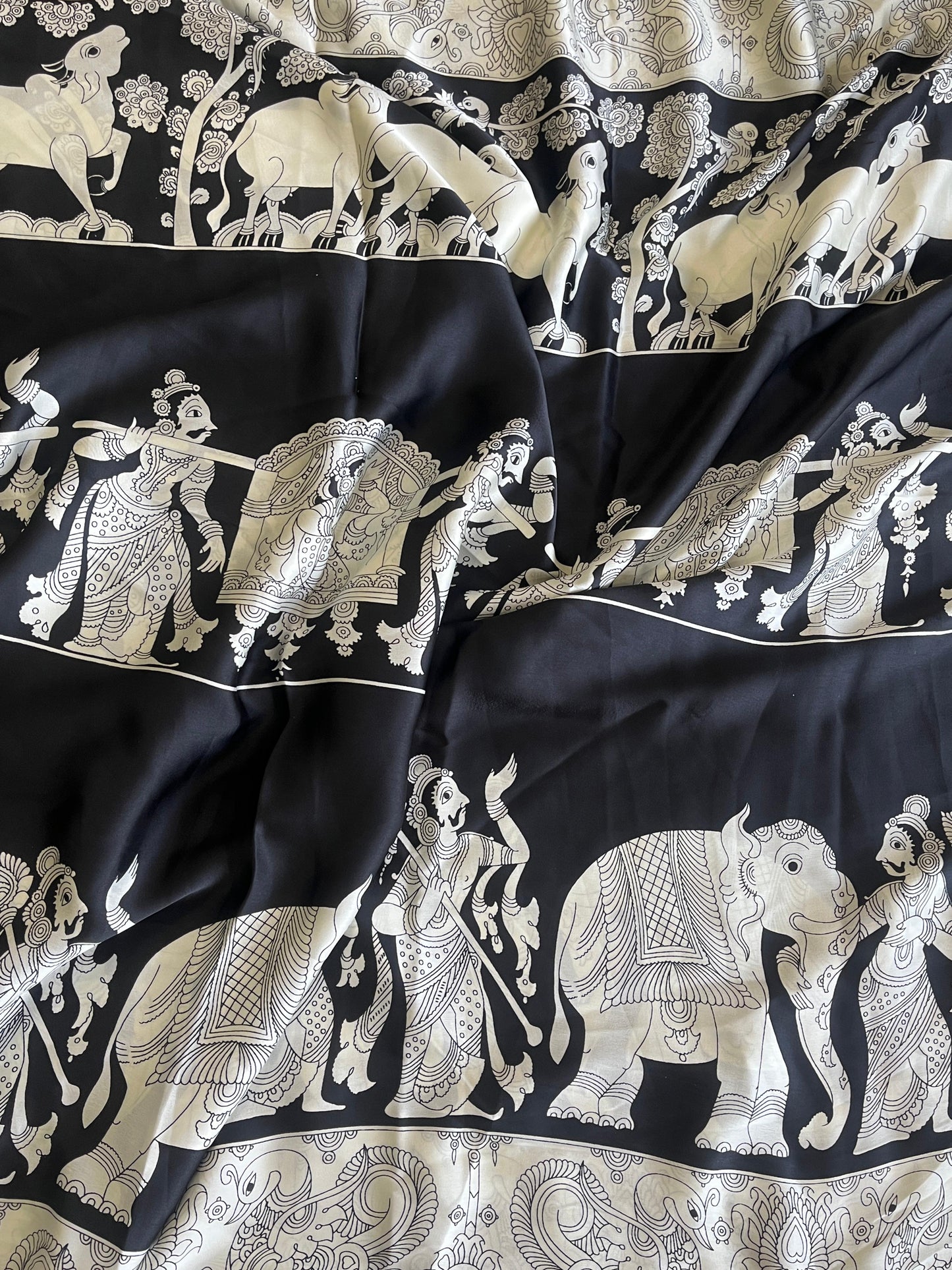 Satin silk Kalamkari Stitched Blouse