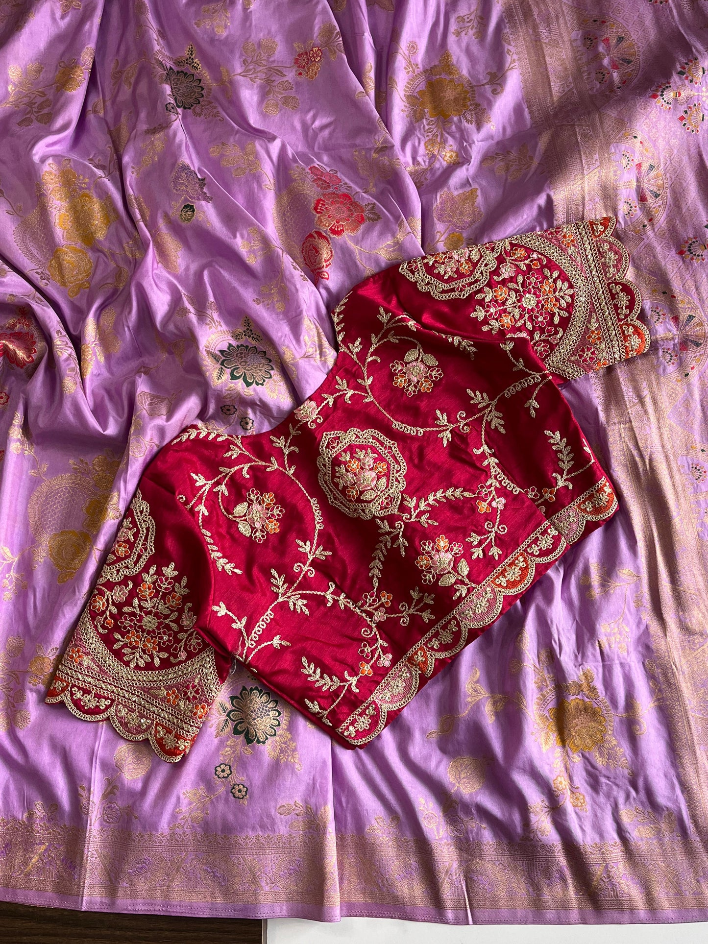 Saree With Stitched Blouse Luxe