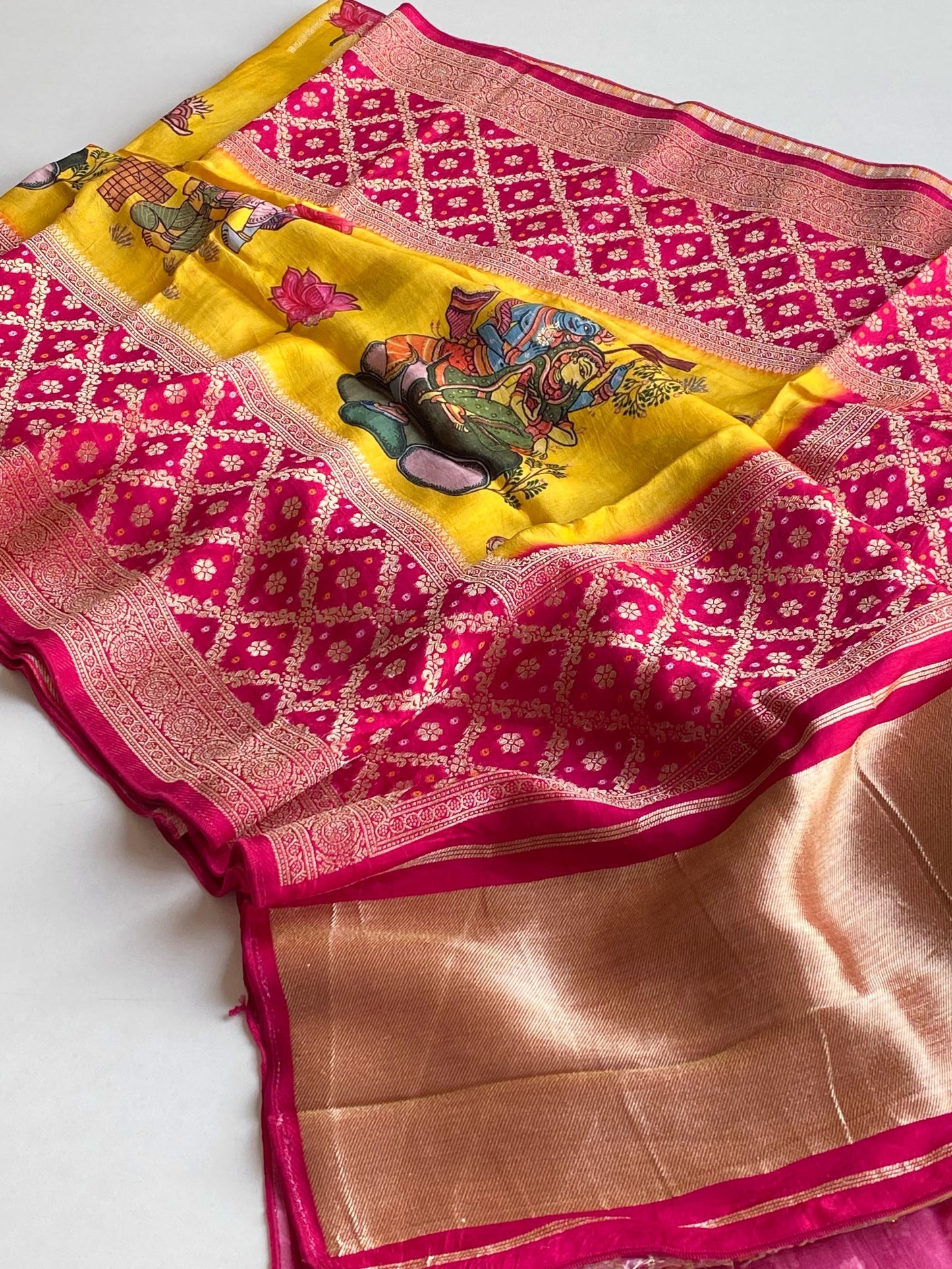 Georgette Kalamkari luxe saree