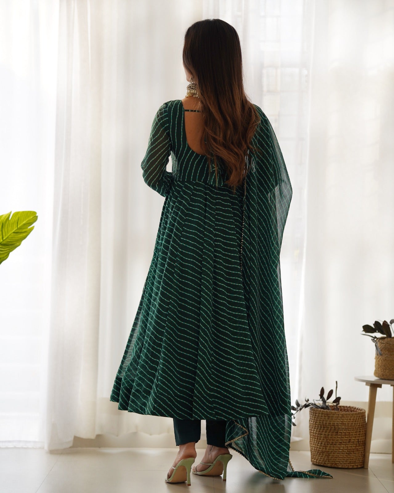 Laheriya Print Gowns fully Stitched