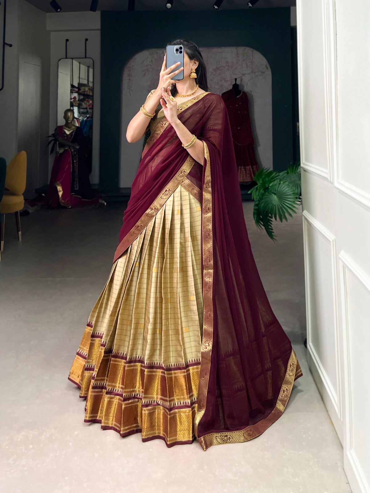 Cotton Silk Lehenga set