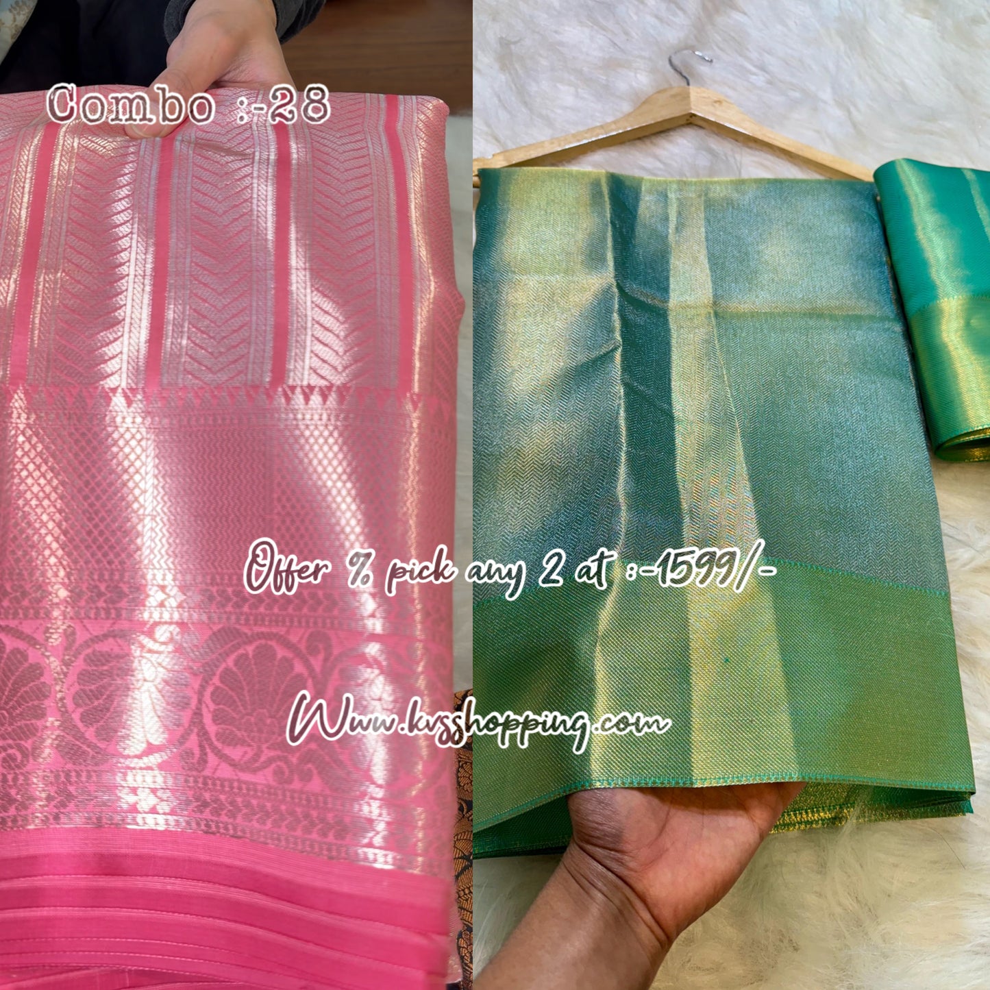 Pick any 2 Sareea at 1599/- Banarasi
