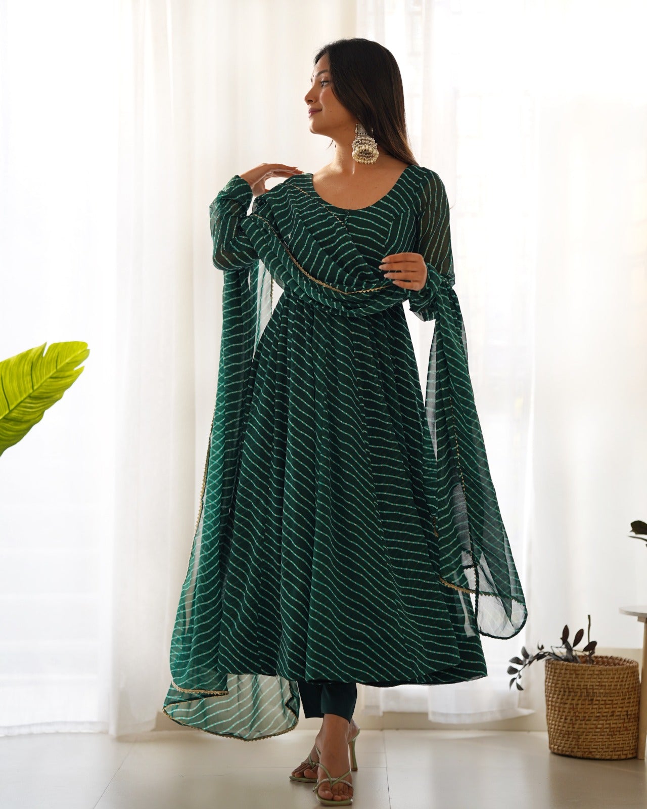 Laheriya Print Gowns fully Stitched