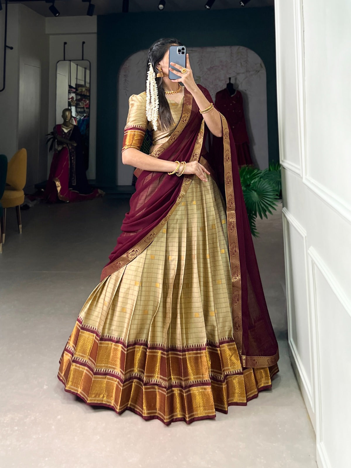 Cotton Silk Lehenga set