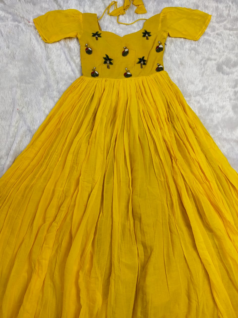 Mul mul cotton embroidery gowns