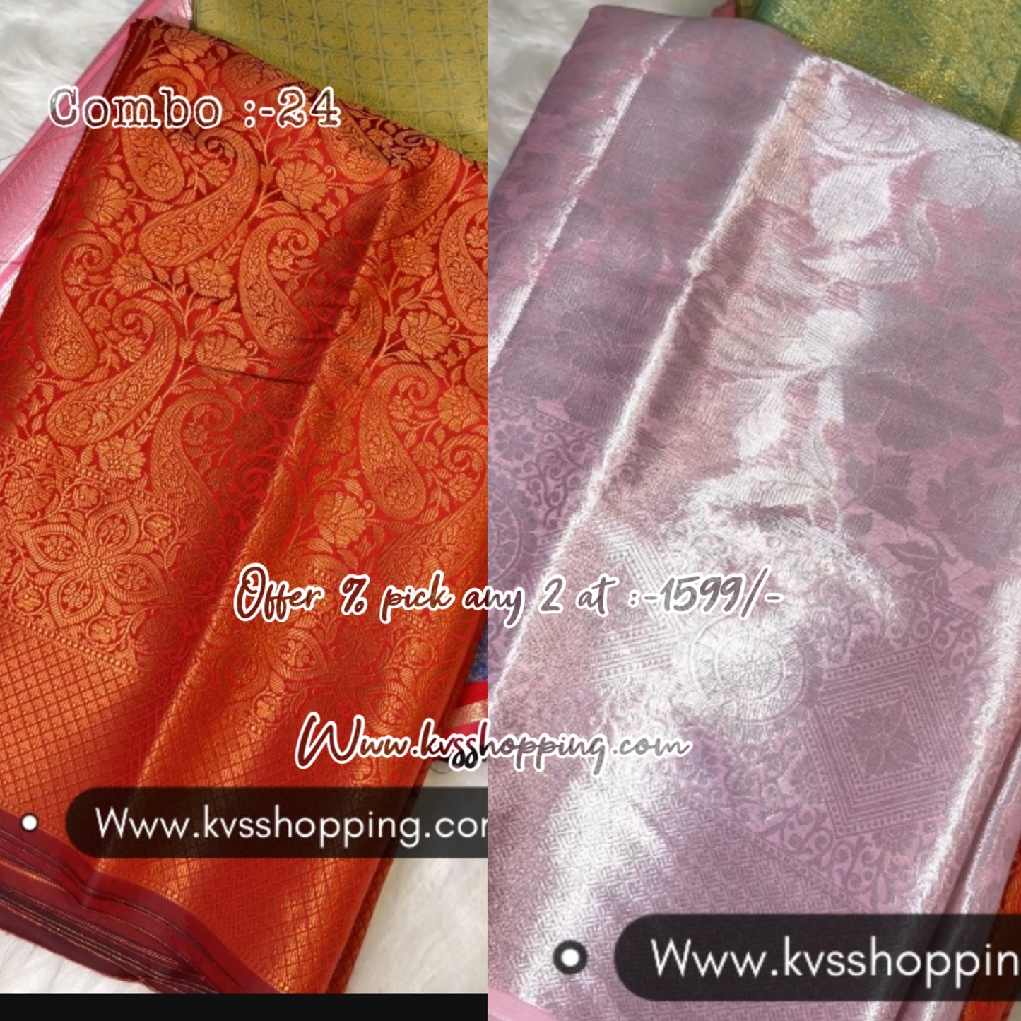 Pick any 2 Sareea at 1599/- Banarasi