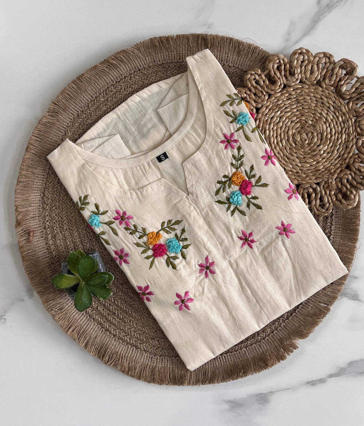 Embroidery Office wear kurtis