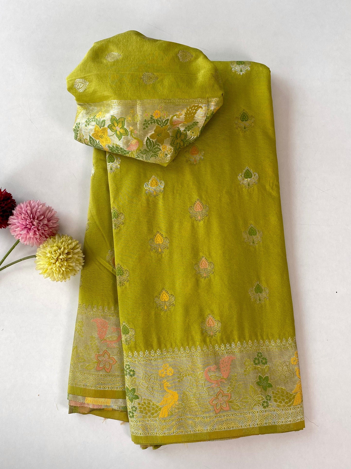 Crape Dola silk with Paithani zari luxe saree