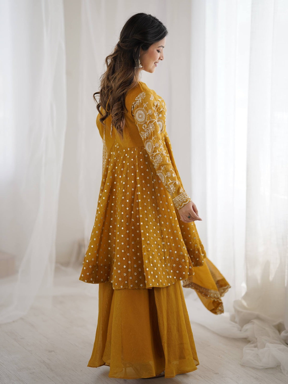 3 Pieces set Anarkali Gown dancing sets