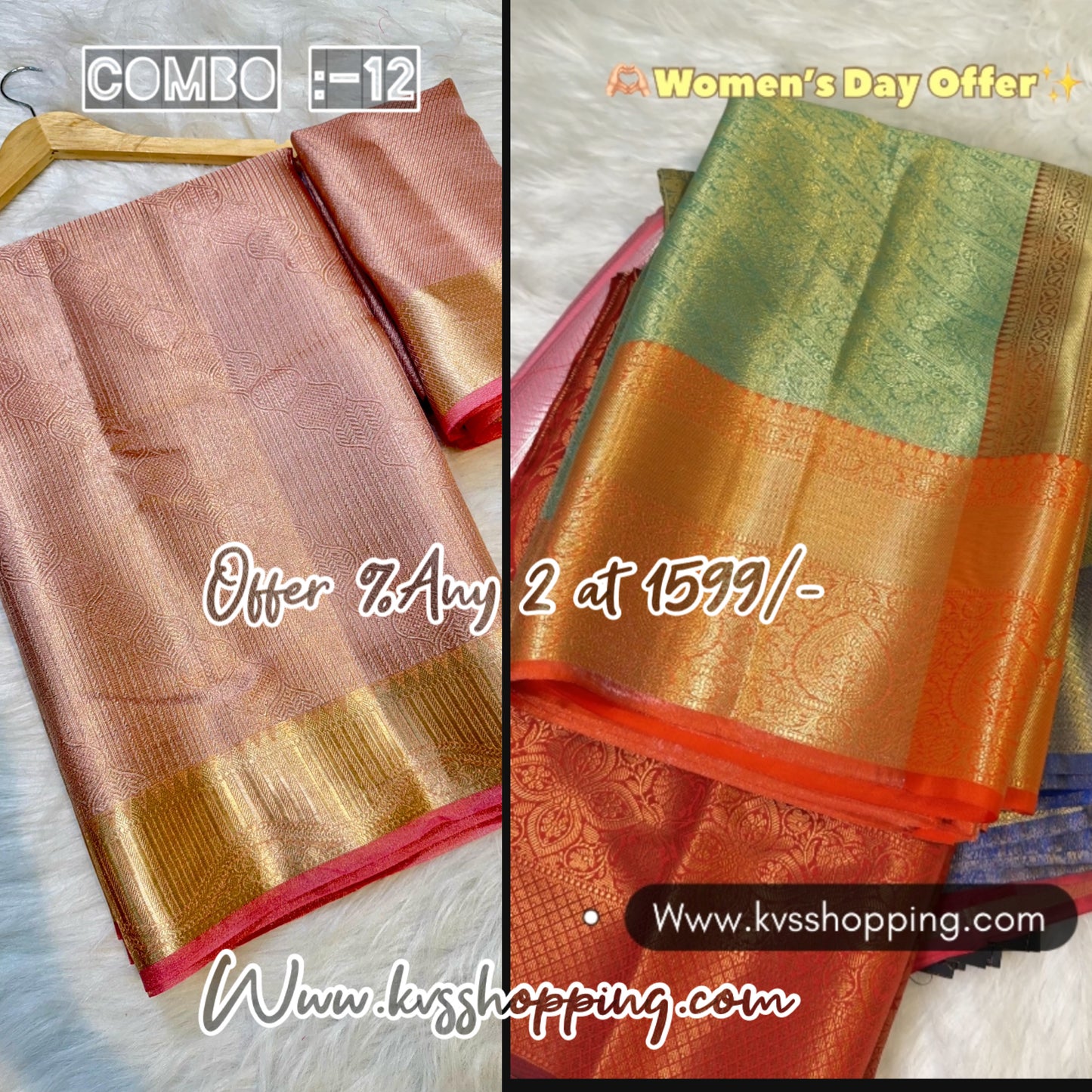 Pick any 2 Sareea at 1599/- Banarasi