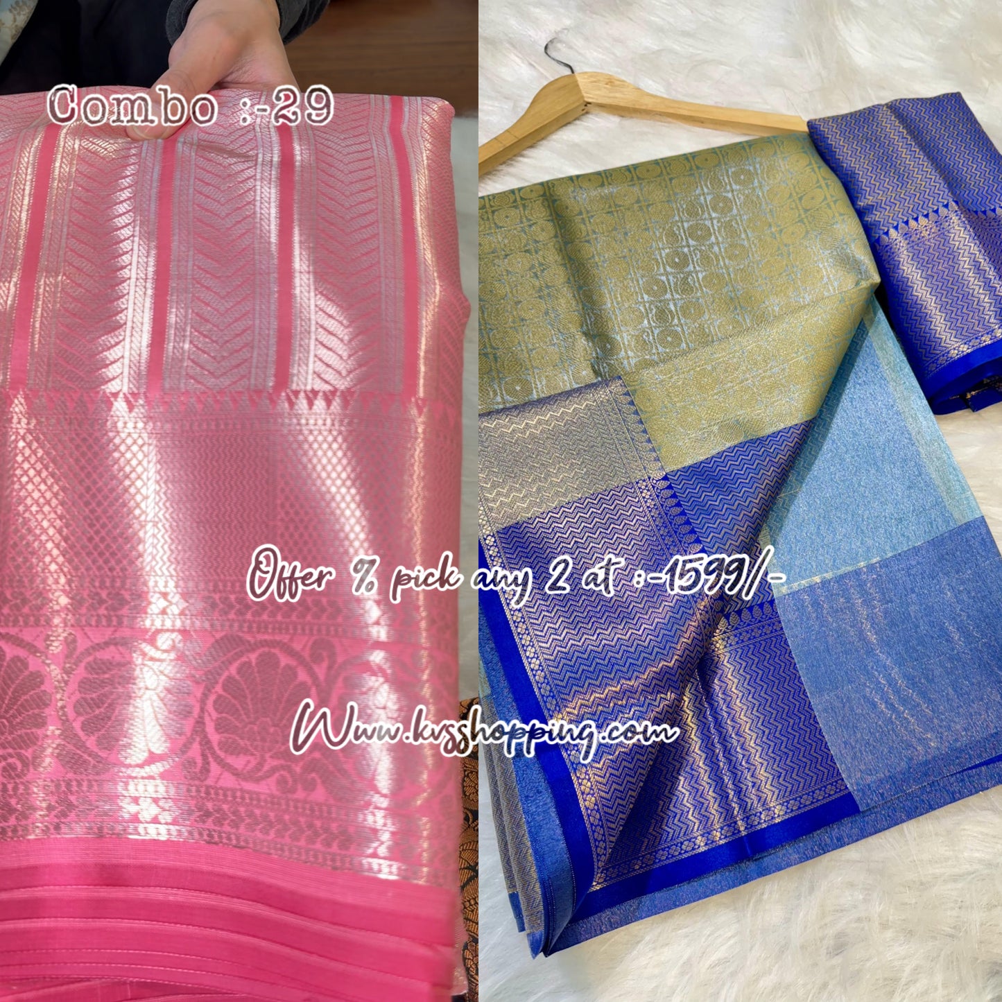 Pick any 2 Sareea at 1599/- Banarasi