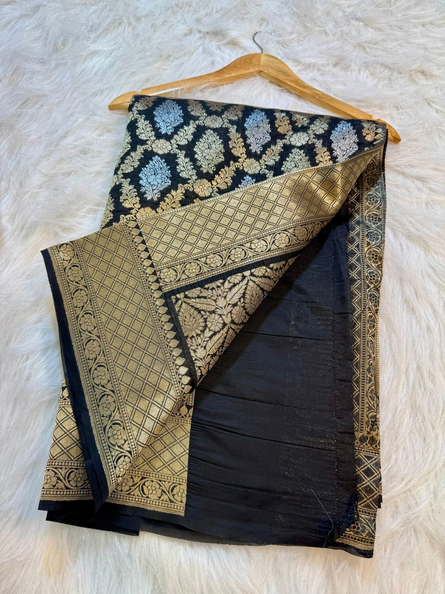 Amabani Mam inspired Banarasi Soft Katan silk