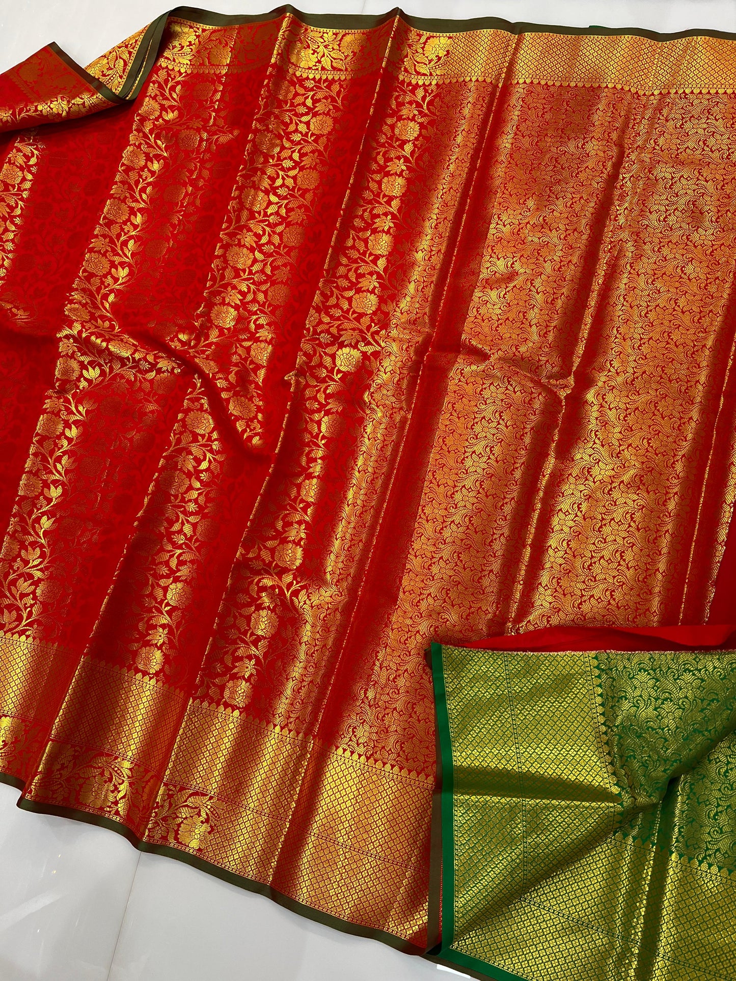 Red Festival Look Classic Sarees