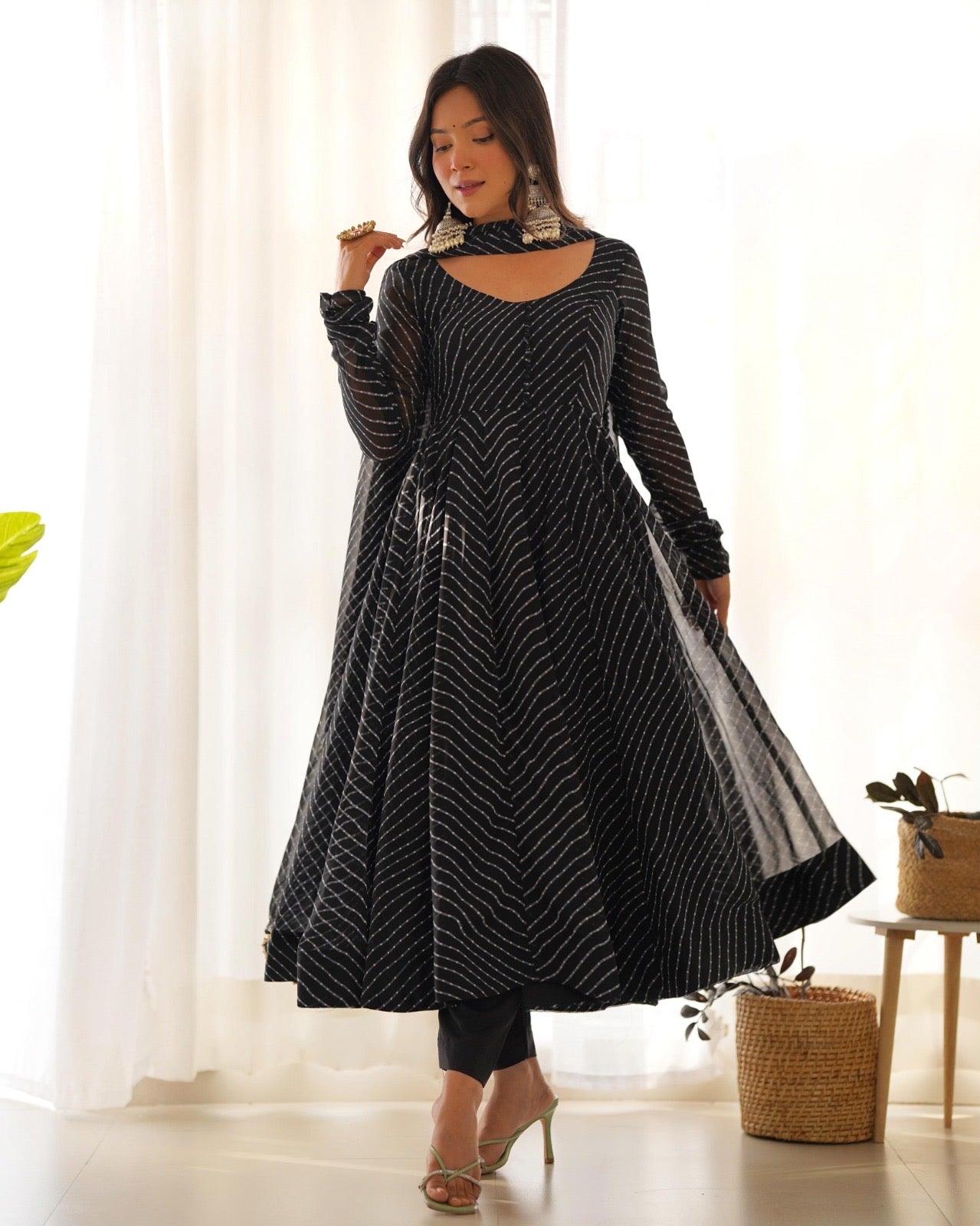 Laheriya Print Gowns fully Stitched